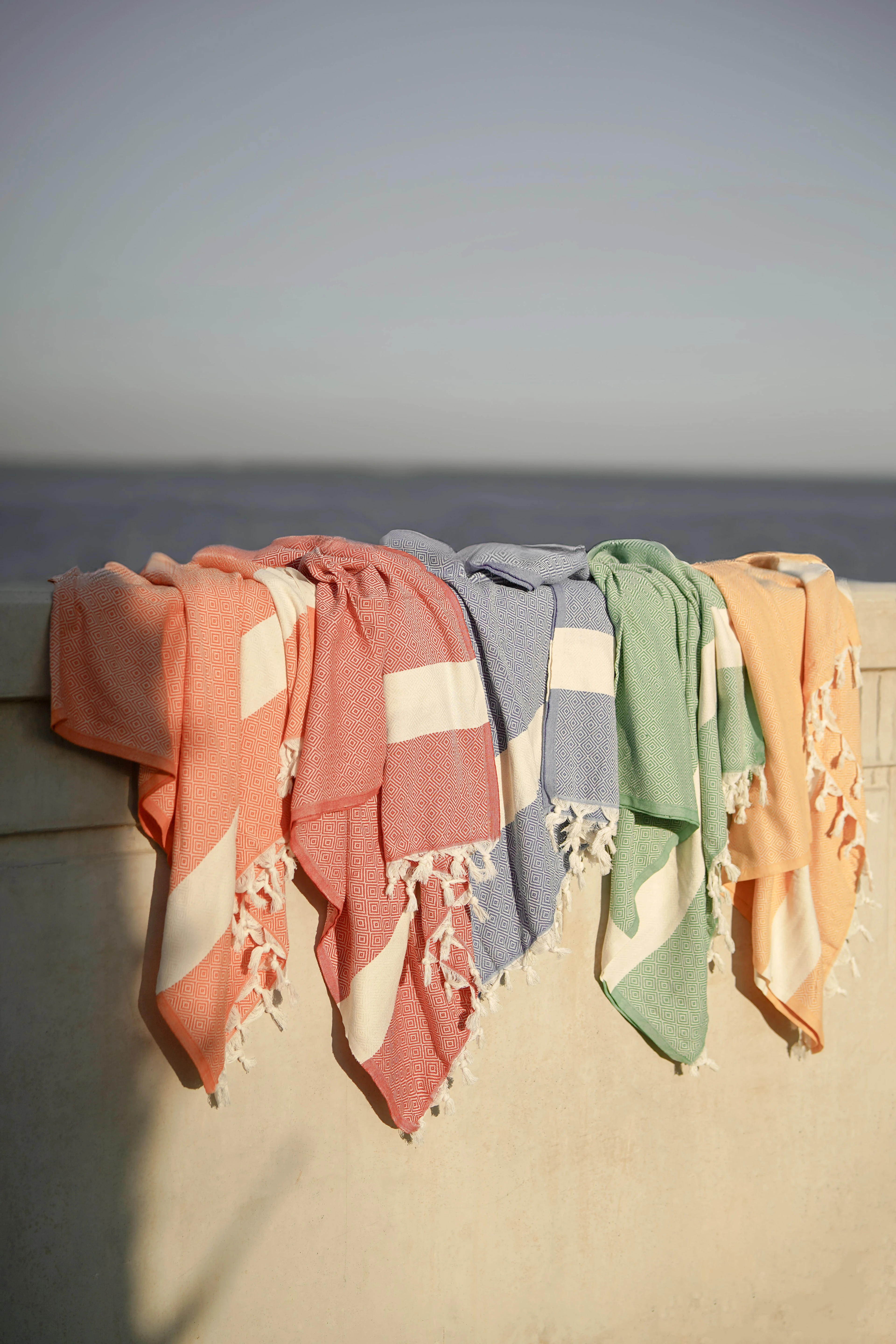 Doğal Pamuk Elmas Desenli Peştemal Banyo – Hamam – Plaj Havlusu 100x 180 cm (Aurea Koleksiyonu)