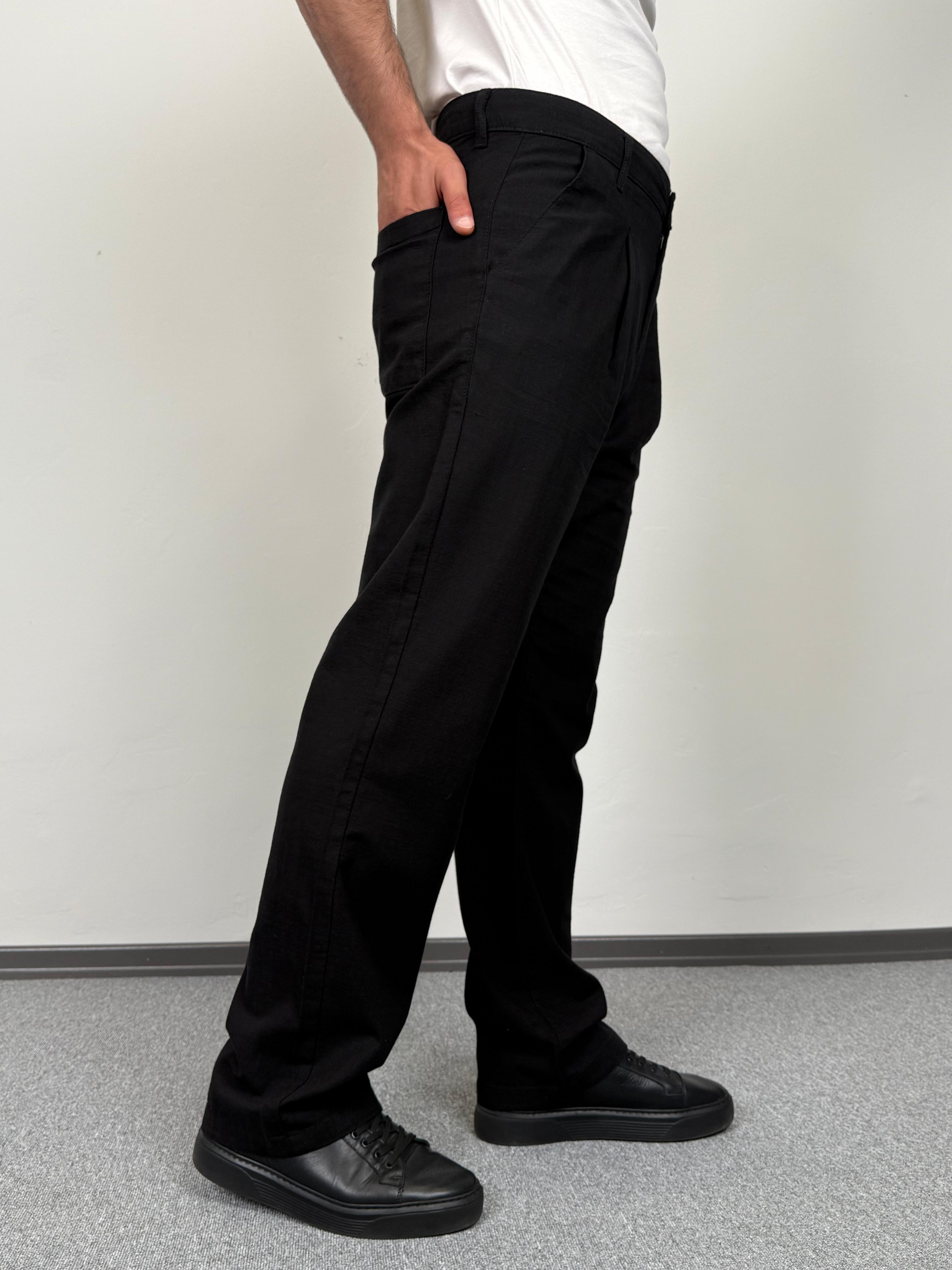 Erkek Pile Detaylı, Baggy (Yazlık) Keten Pantolon