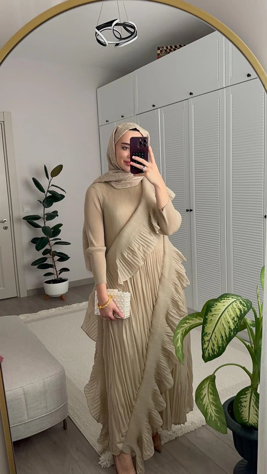 Dream İthal Elbise Bej 