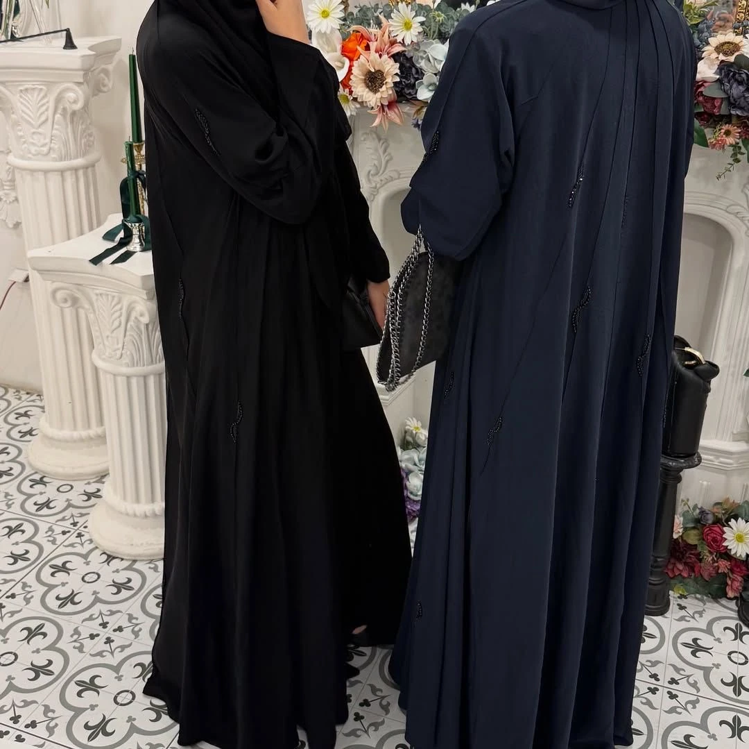 Taş İşlemeli Noire Abaya Siyah 