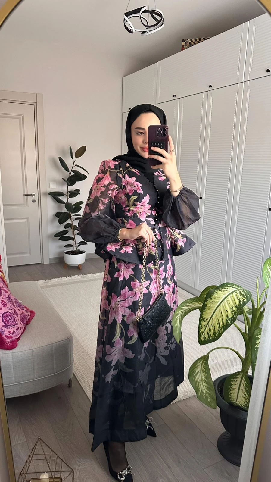  Floral İthal Etekli Takım 