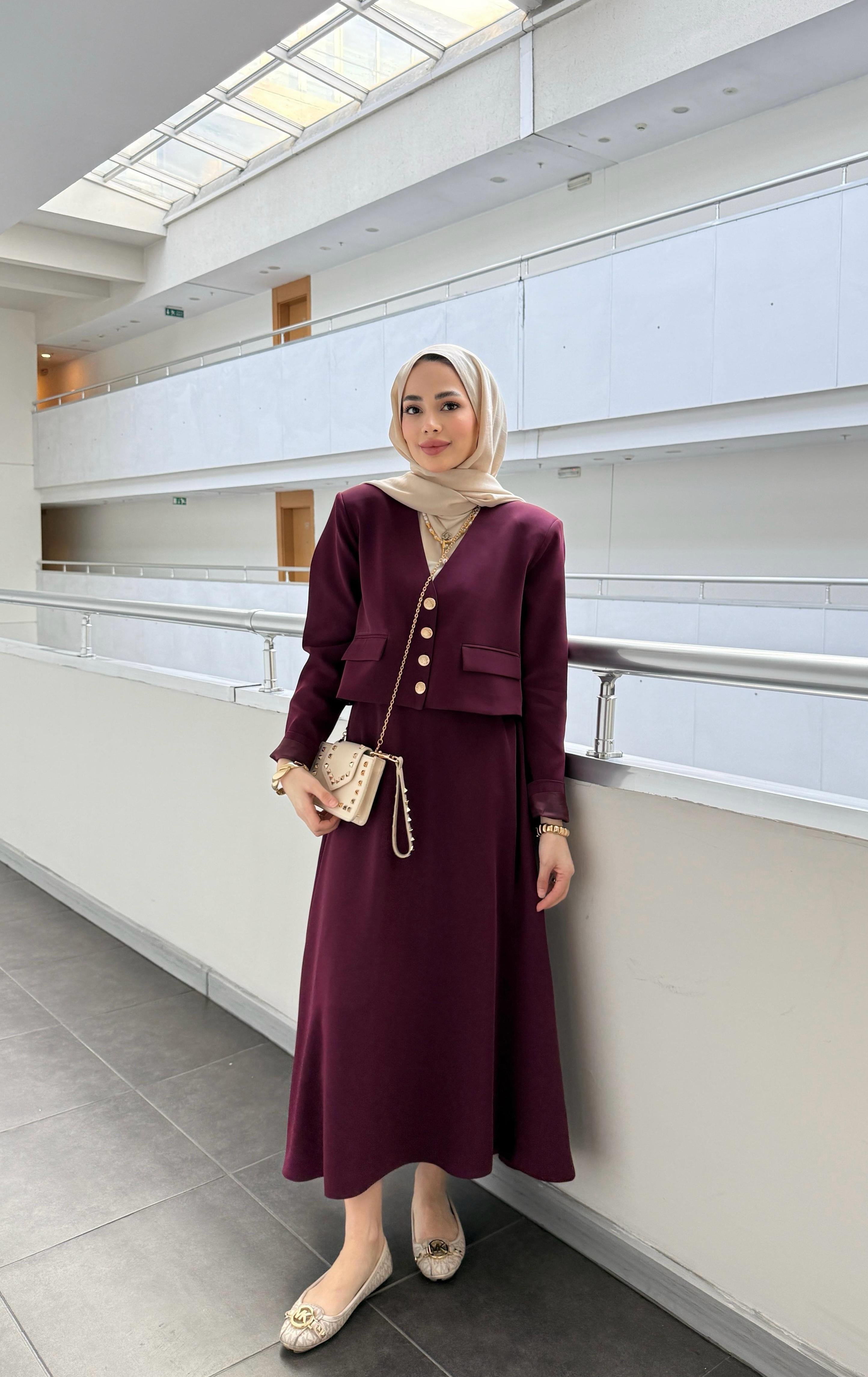 Piar İkili Set Bordo