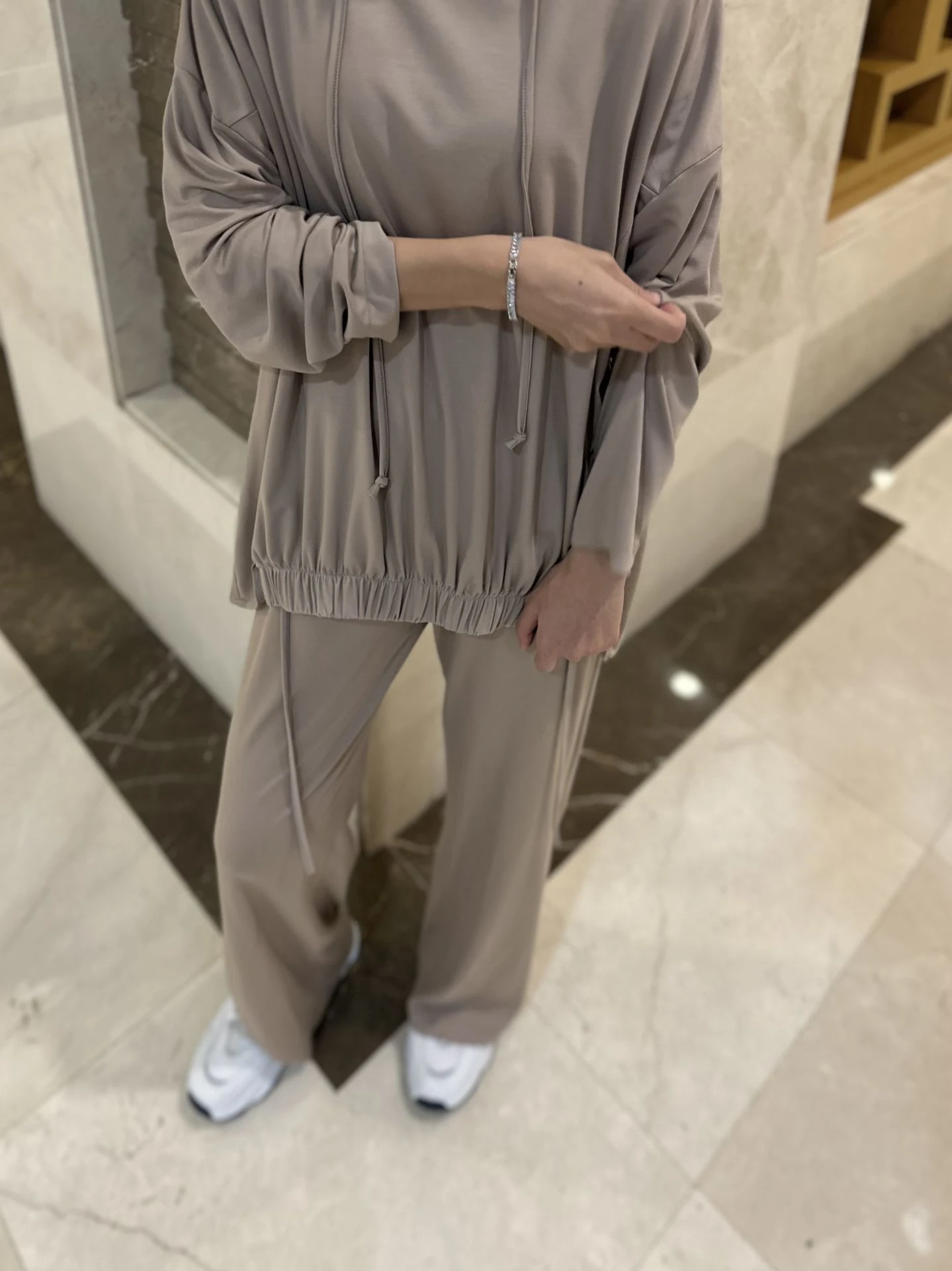 Kapüşonlu Oysho Takım Vizon