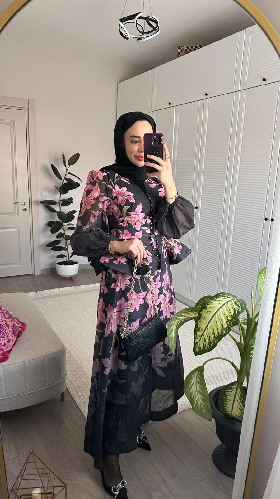  Floral İthal Etekli Takım 