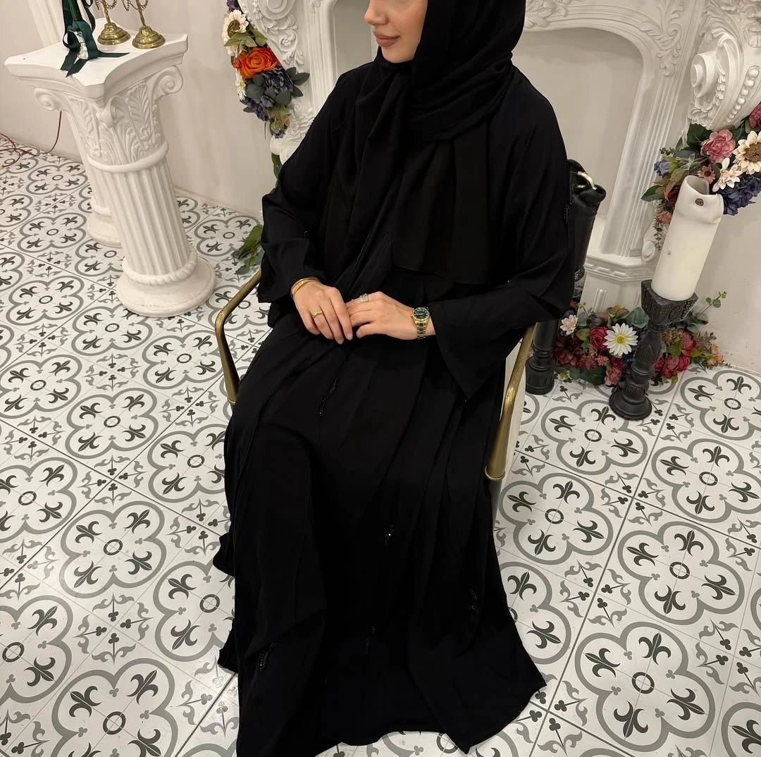 Taş İşlemeli Noire Abaya Siyah 