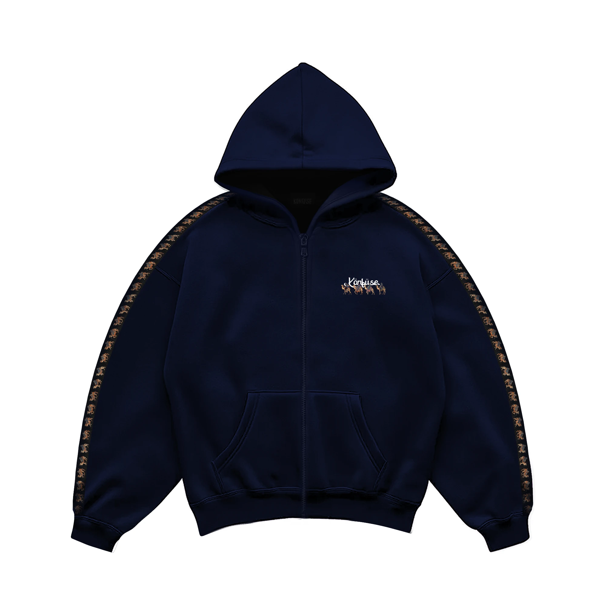 THE CARAVAN ZIP HOODIE LACIVERT