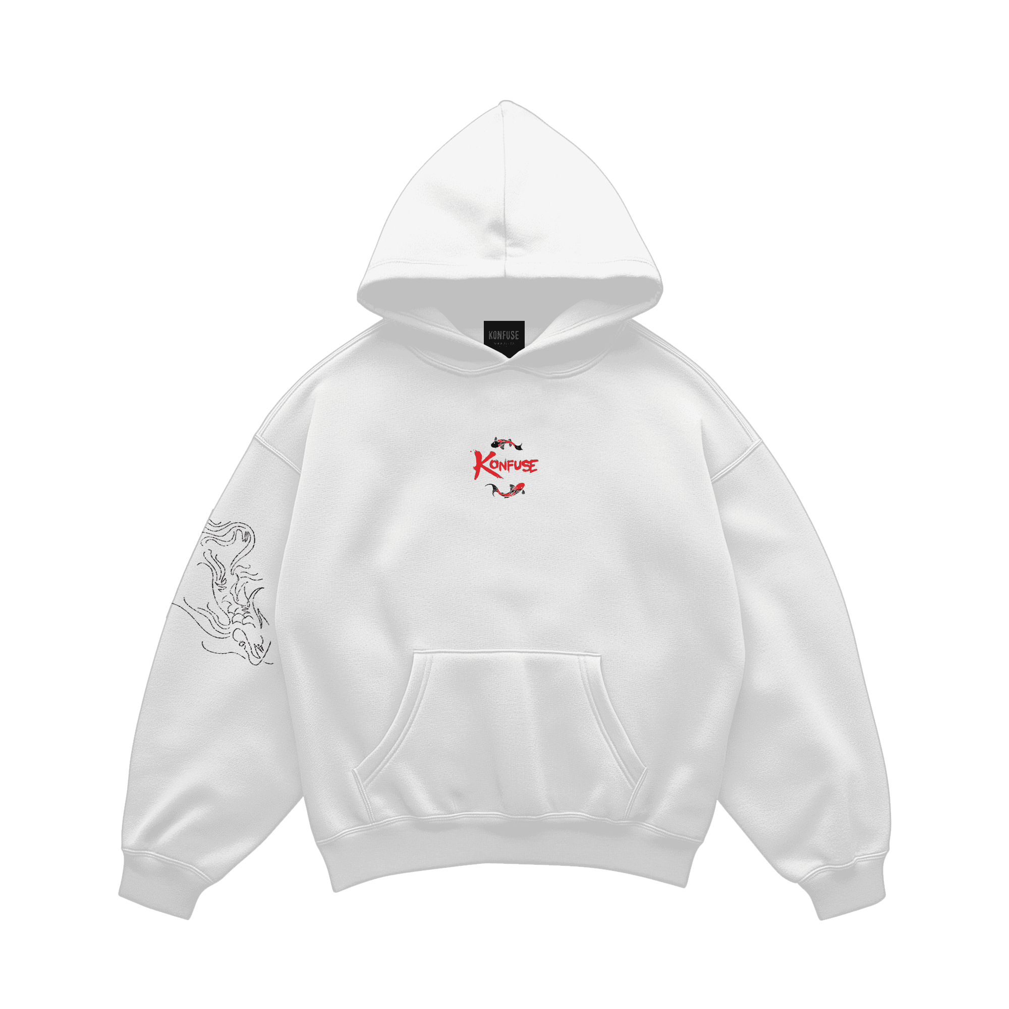 THE KOI HOODIE-BEYAZ