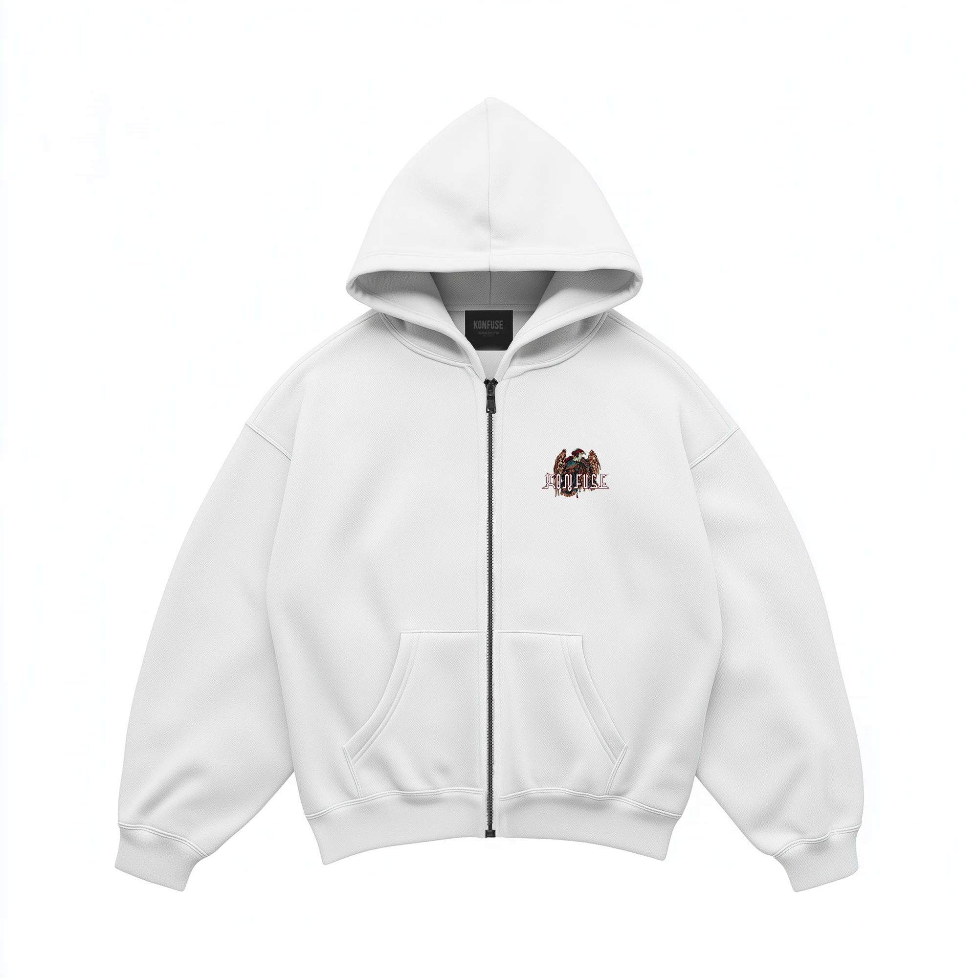 THE BAZAAR ZIP HOODIE BEYAZ