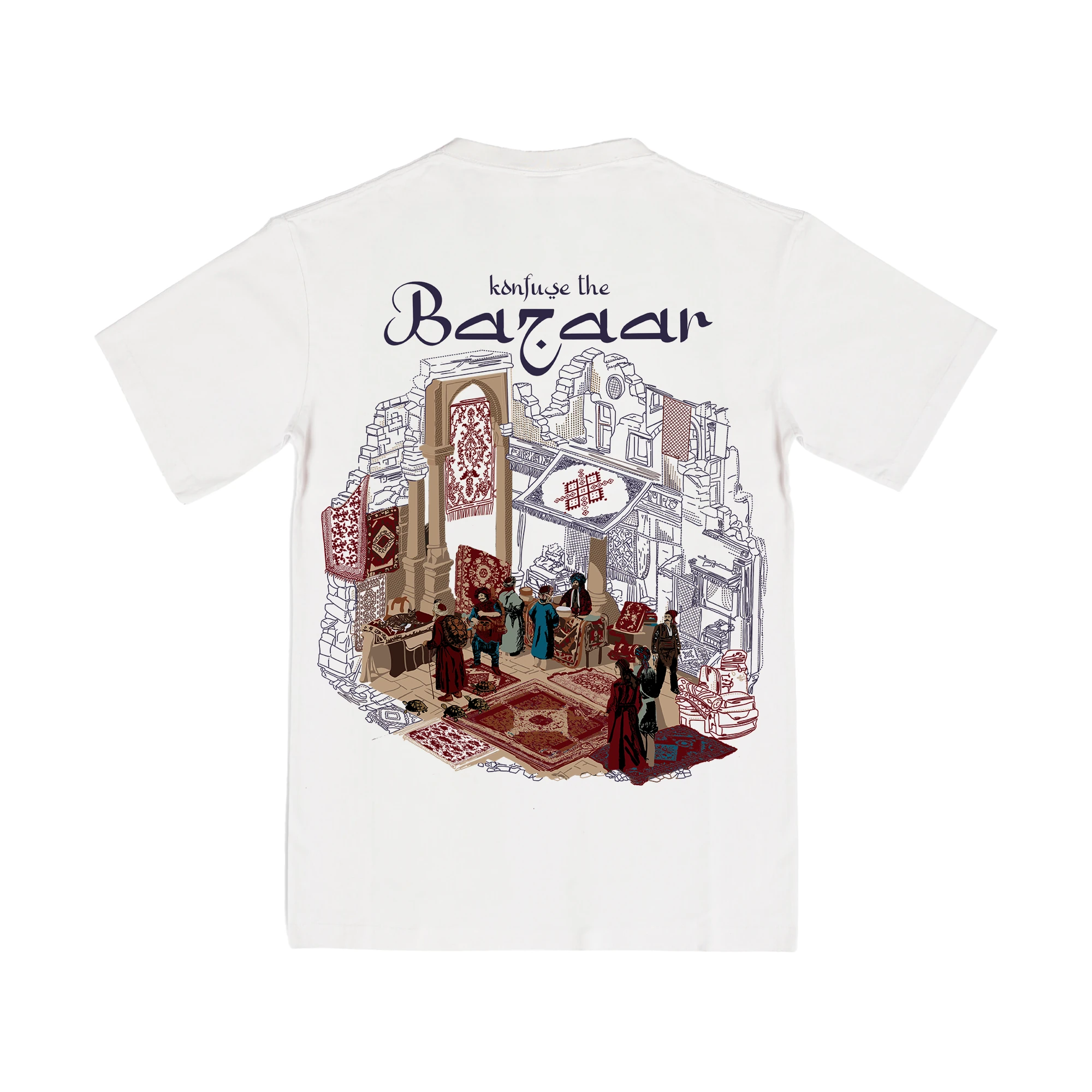 THE BAZAAR T-SHIRT BEYAZ