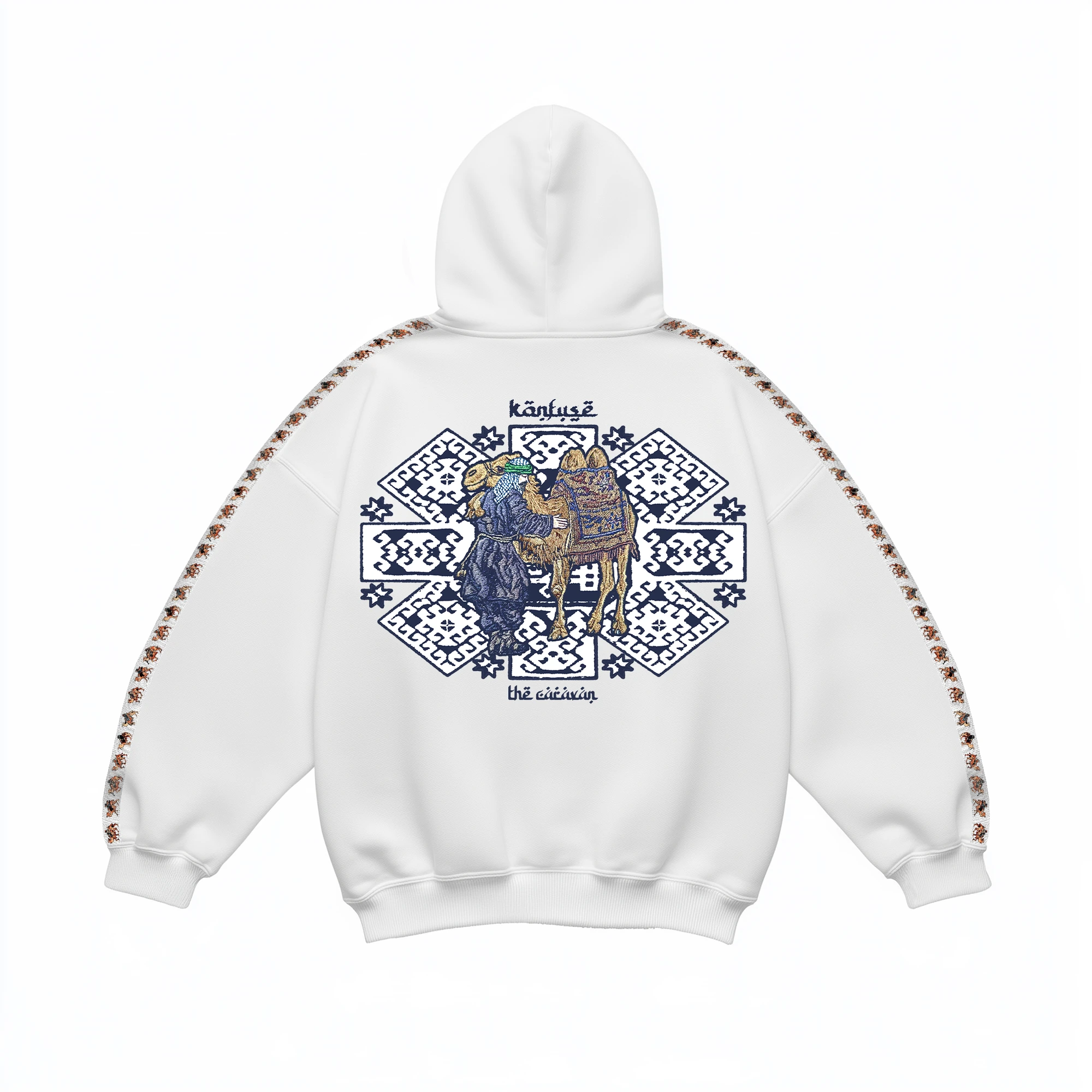 THE CARAVAN ZIP HOODIE BEYAZ