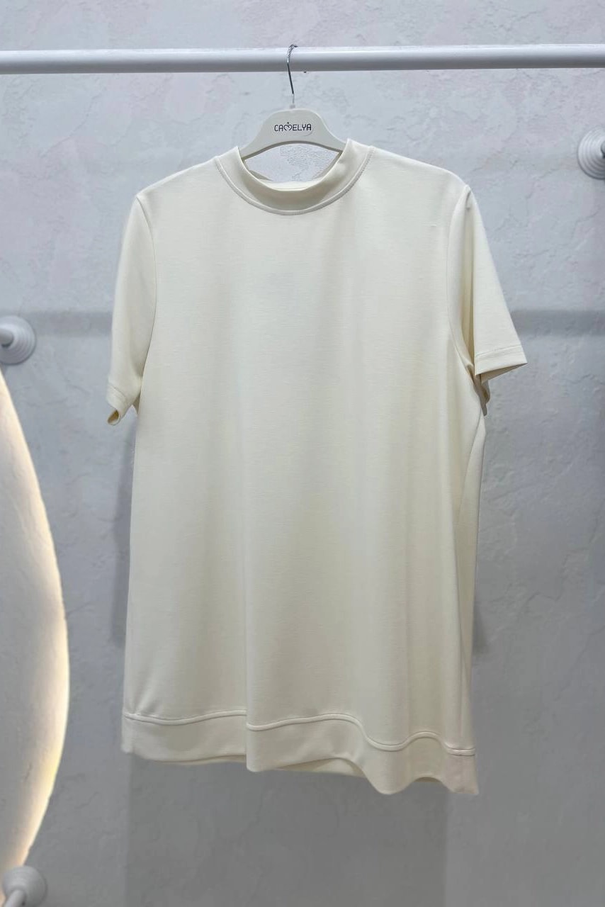 Toptan Oysho Kumaş Bisiklet Yaka Düz İçlik Tişört 