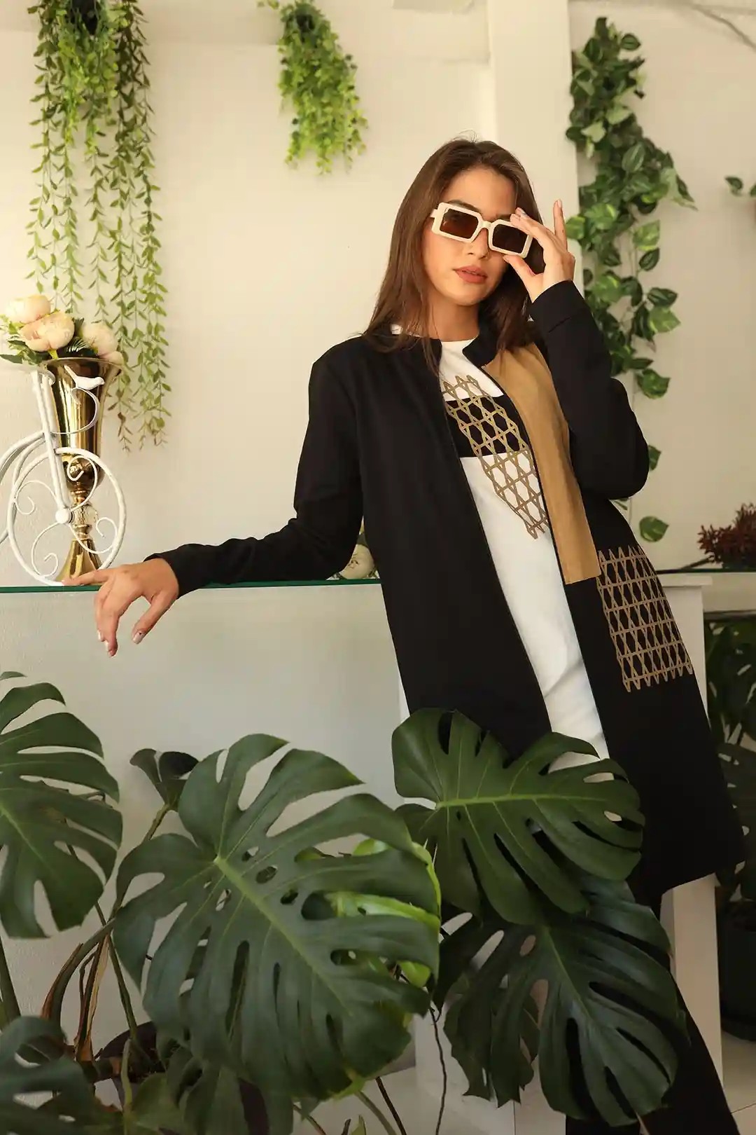 Wholesale Two-Thread Fabric Geometric Pattern Three-Piece Suit