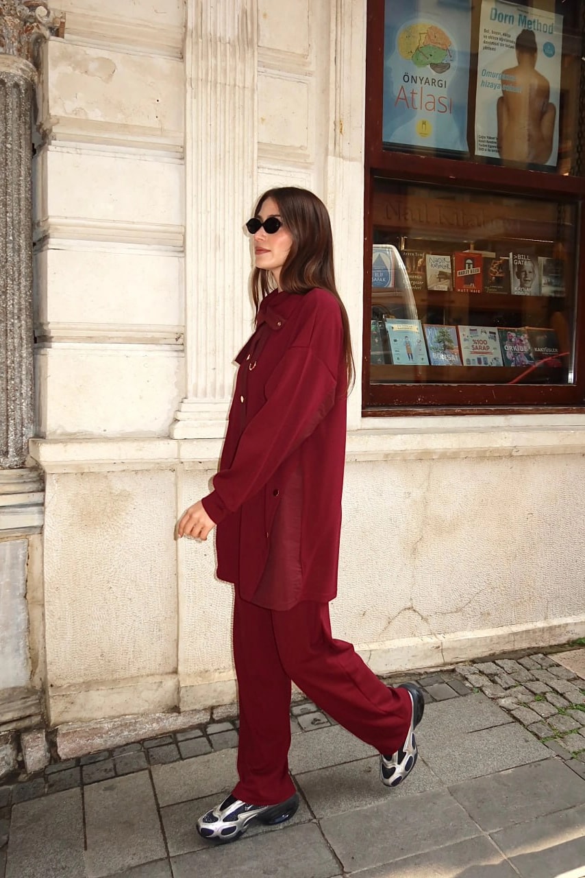 Toptan Oysho Kumaş Yaka Detaylı İkili Takım