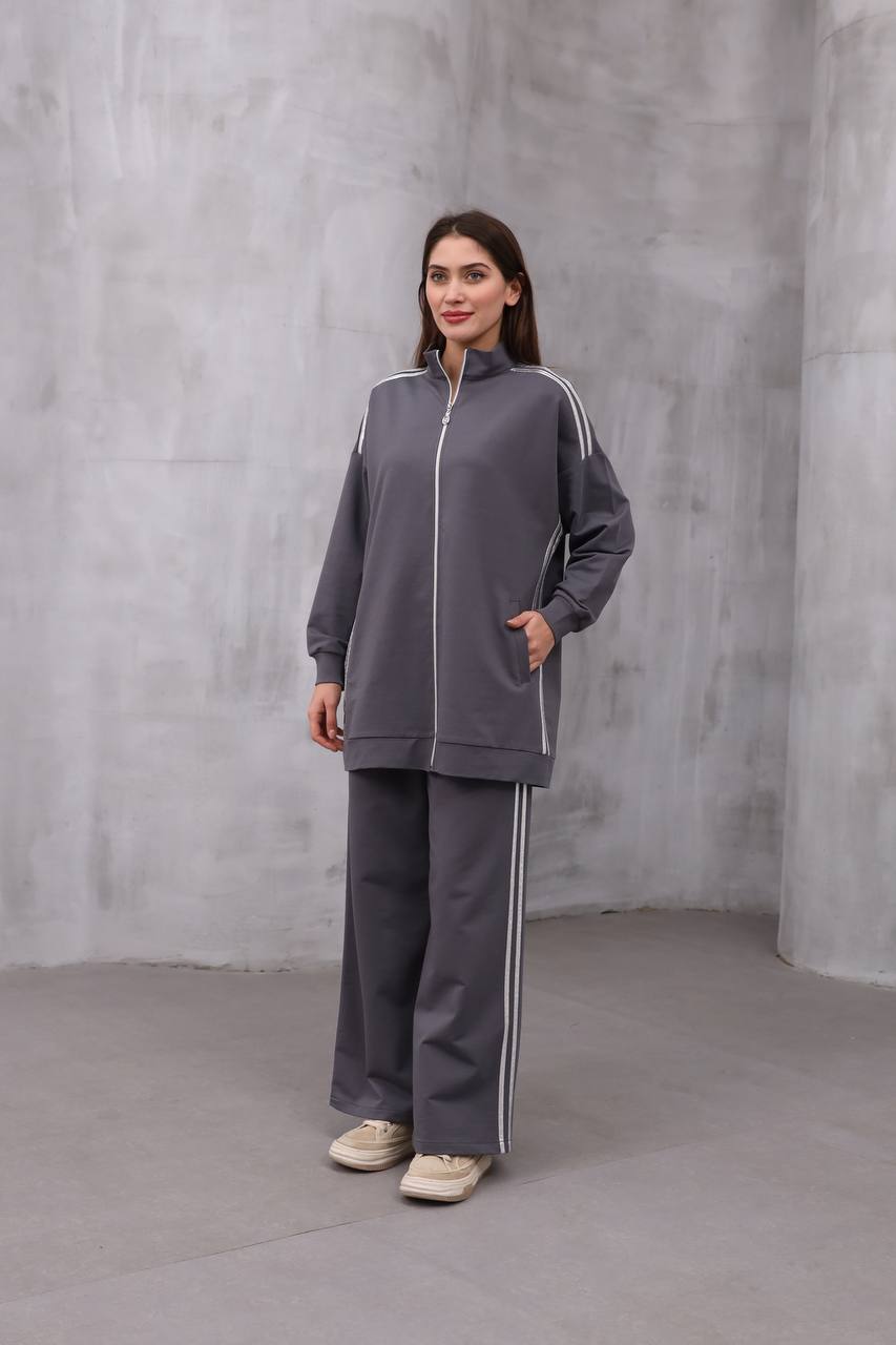 الجملة اثنين من النسيج الخيط انغلق بدلة مزدوجة الحجم كبير -  الدخان