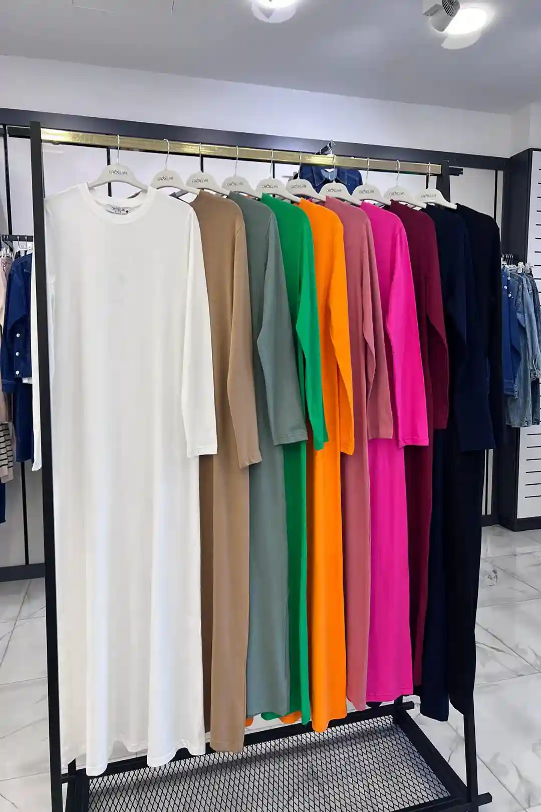 Wholesale Jersey Fabric Plain Underwear Dress - 5244 