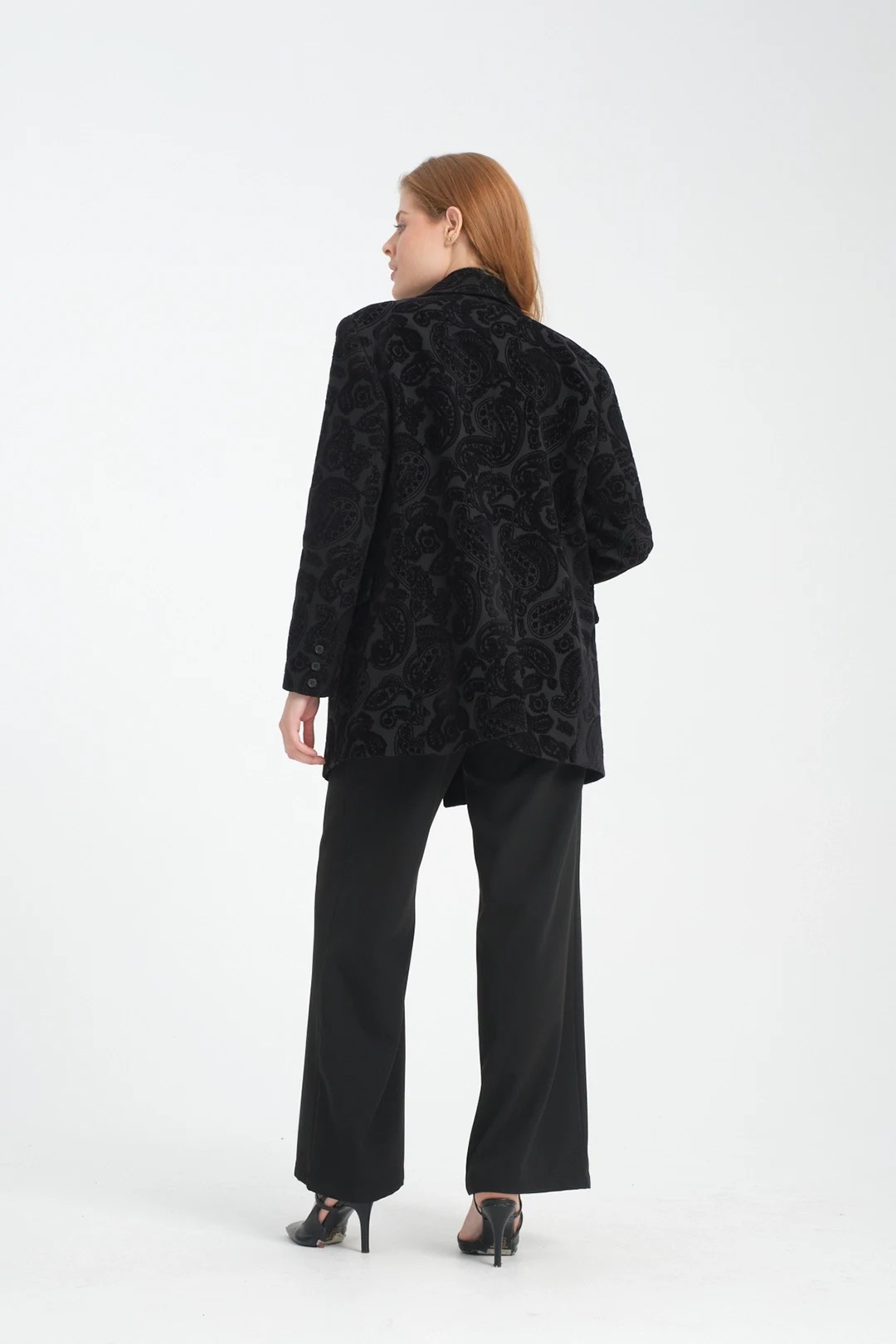 Wholesale Imported Crepe Jacket Ethnic Patterned Two Piece Suit