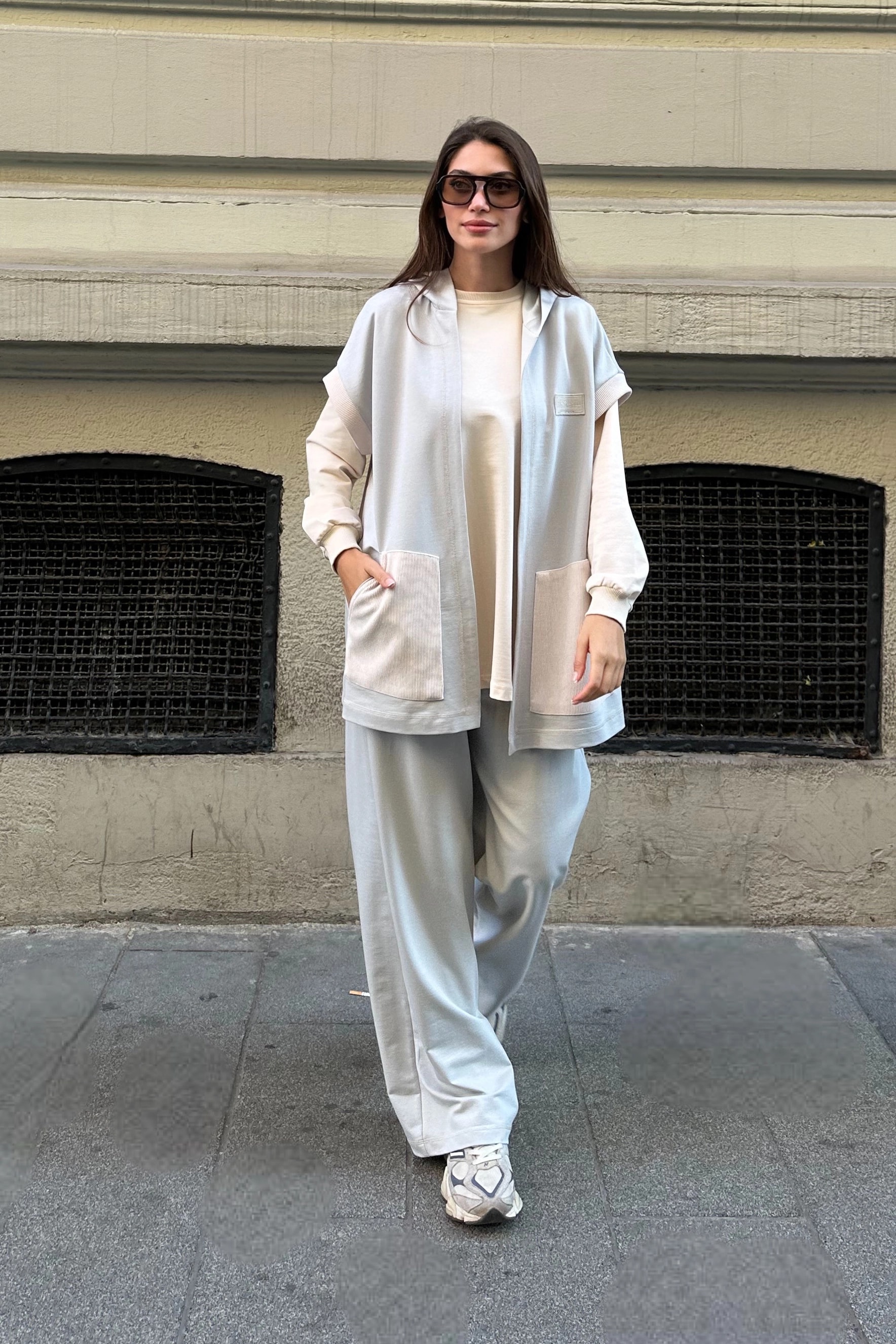 Wholesale Three-Piece Set with Vest – Two-Thread Fabric