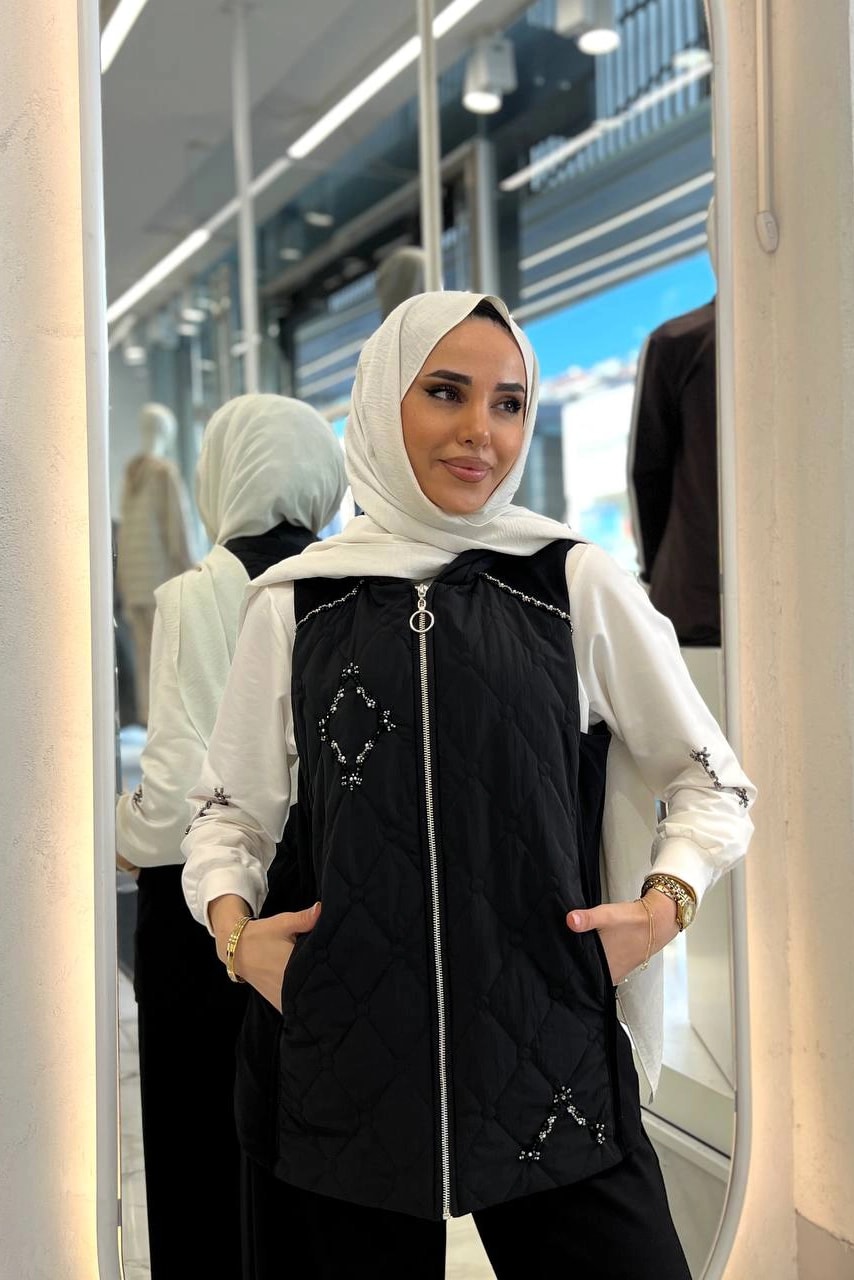 Toptan Modal Oysho Kumaş Taş Süslemeli Üçlü Takım