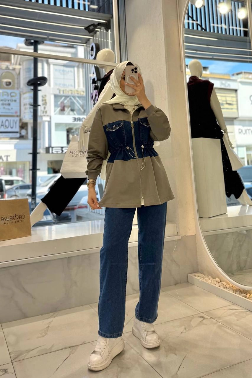 Toptan İki İplik Ve Kot Kumaş Belden Lastikli İkili Takım