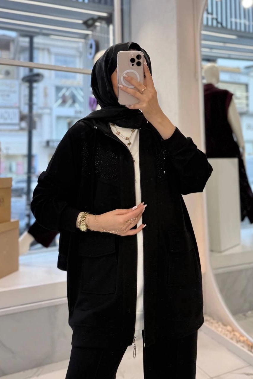 Toptan Oysho Kumaş Taş Baskılı Fermuarlı İkili Takım