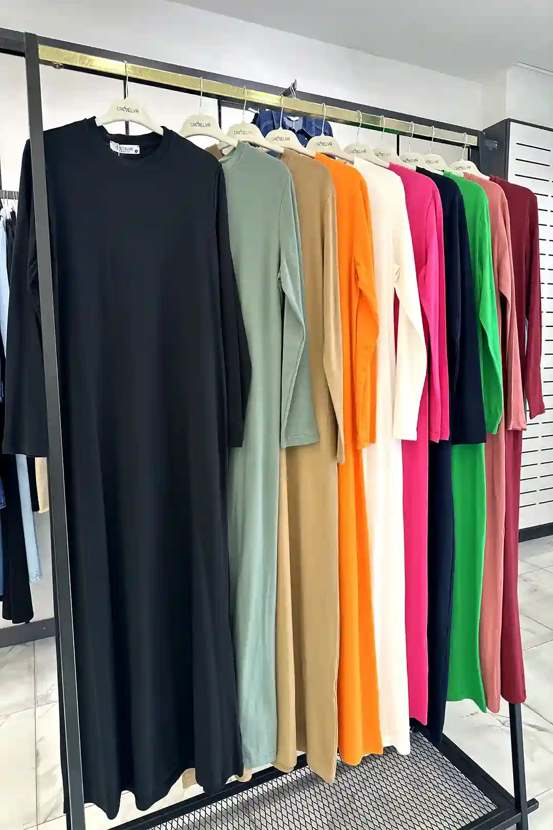 Wholesale Jersey Fabric Plain Underwear Dress - 5244 