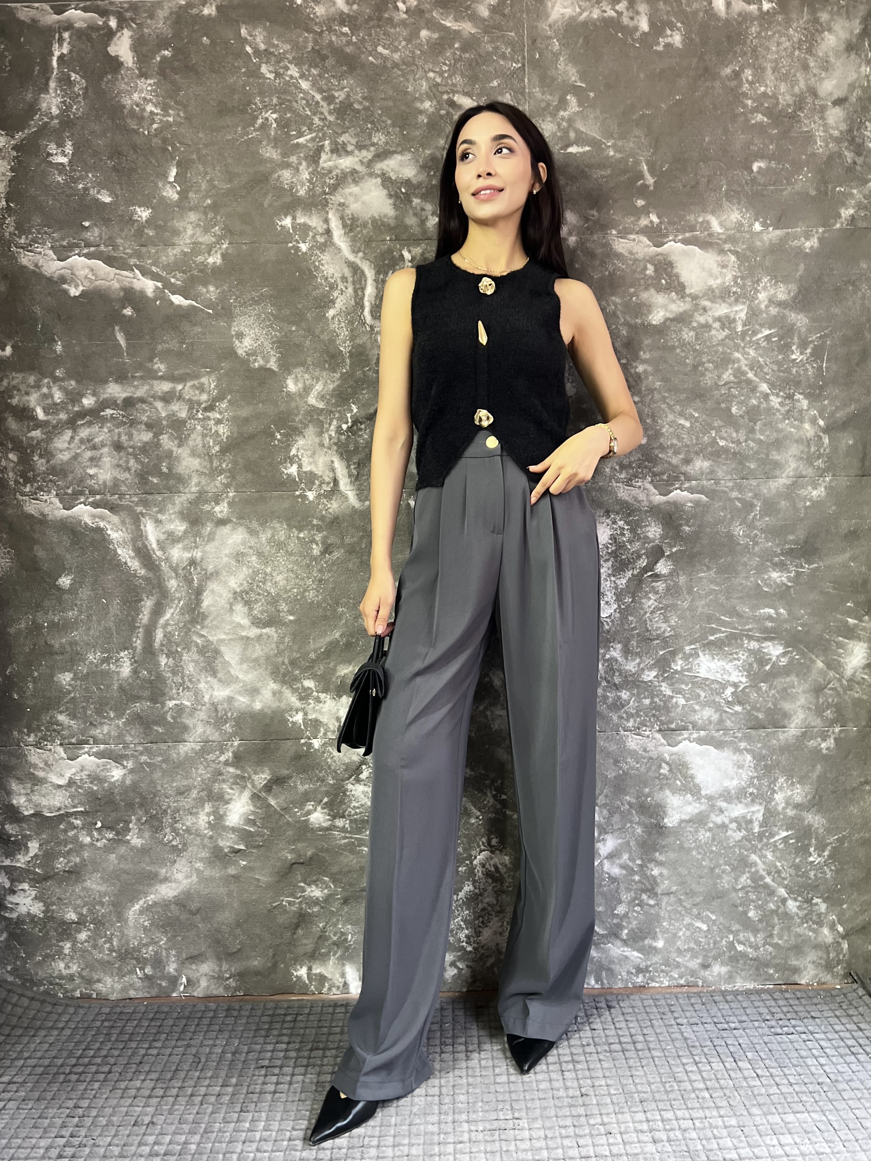 RETRO PREMIUM GOLD DÜĞMELİ PANTOLON