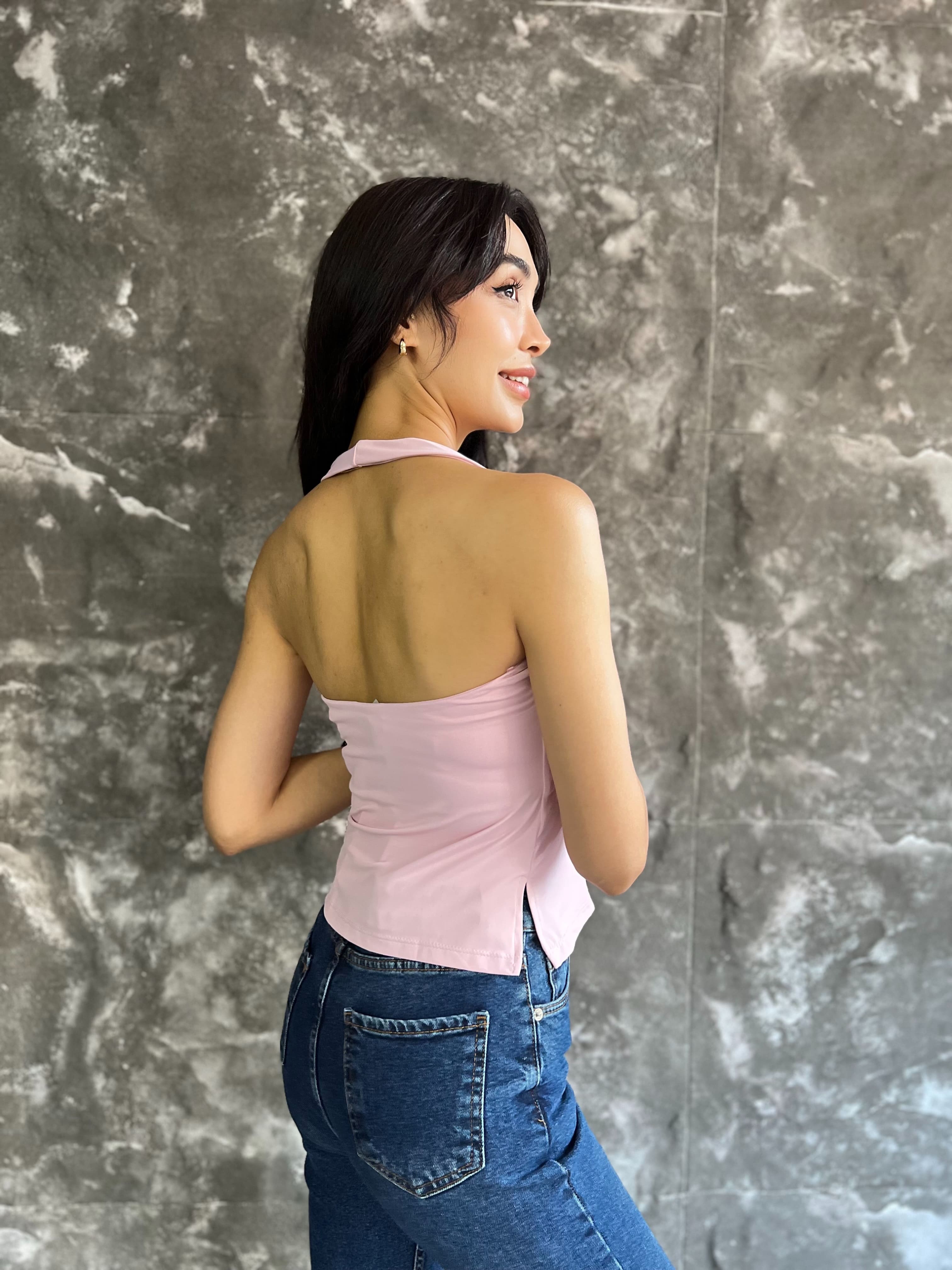 DİLVİN PREMIUM BOYUNDAN GEÇMELİ BLUZ 