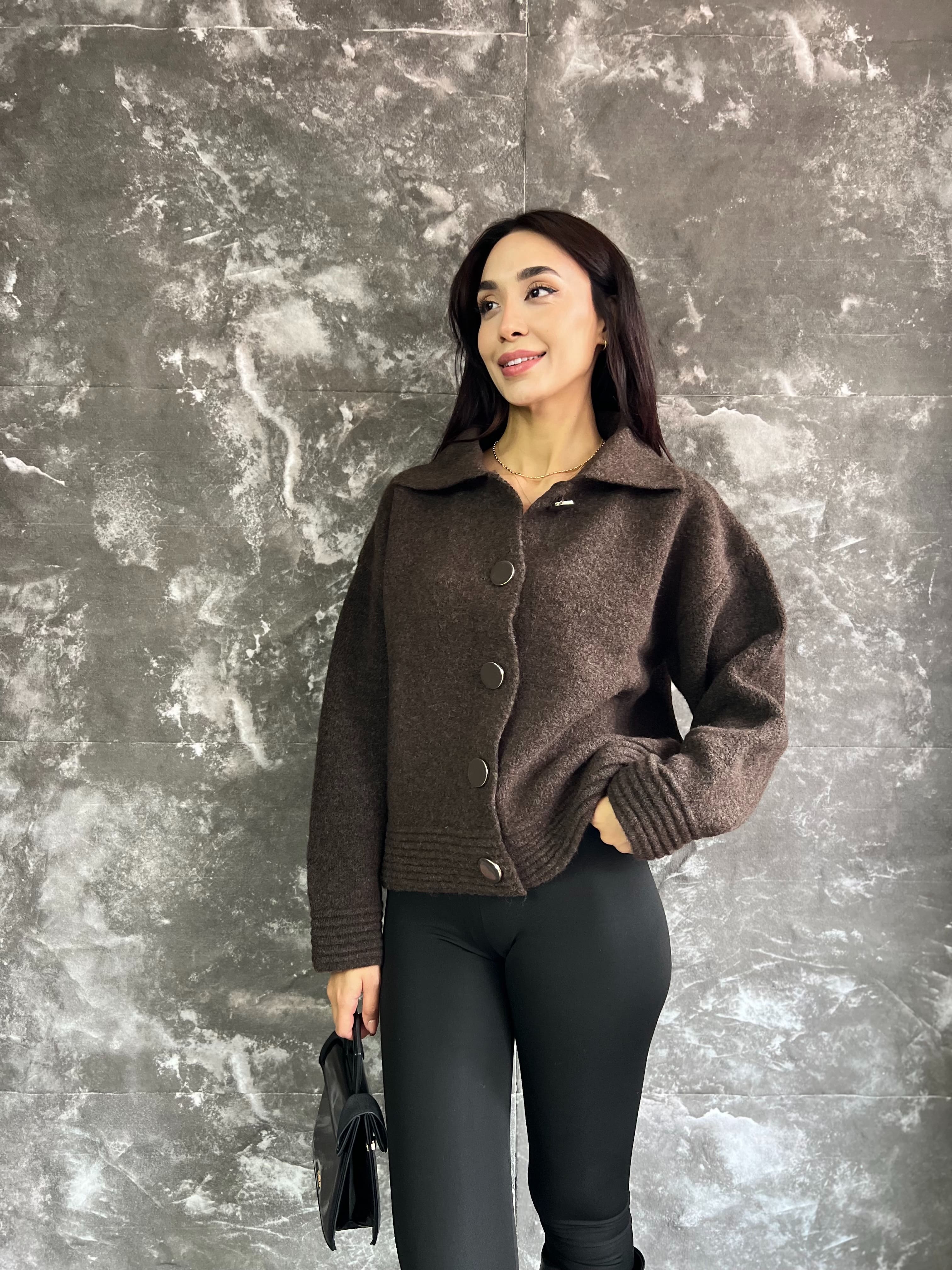 MELİNAZ  TASARIM DÜĞMELİ KAŞMİR HIRKA 