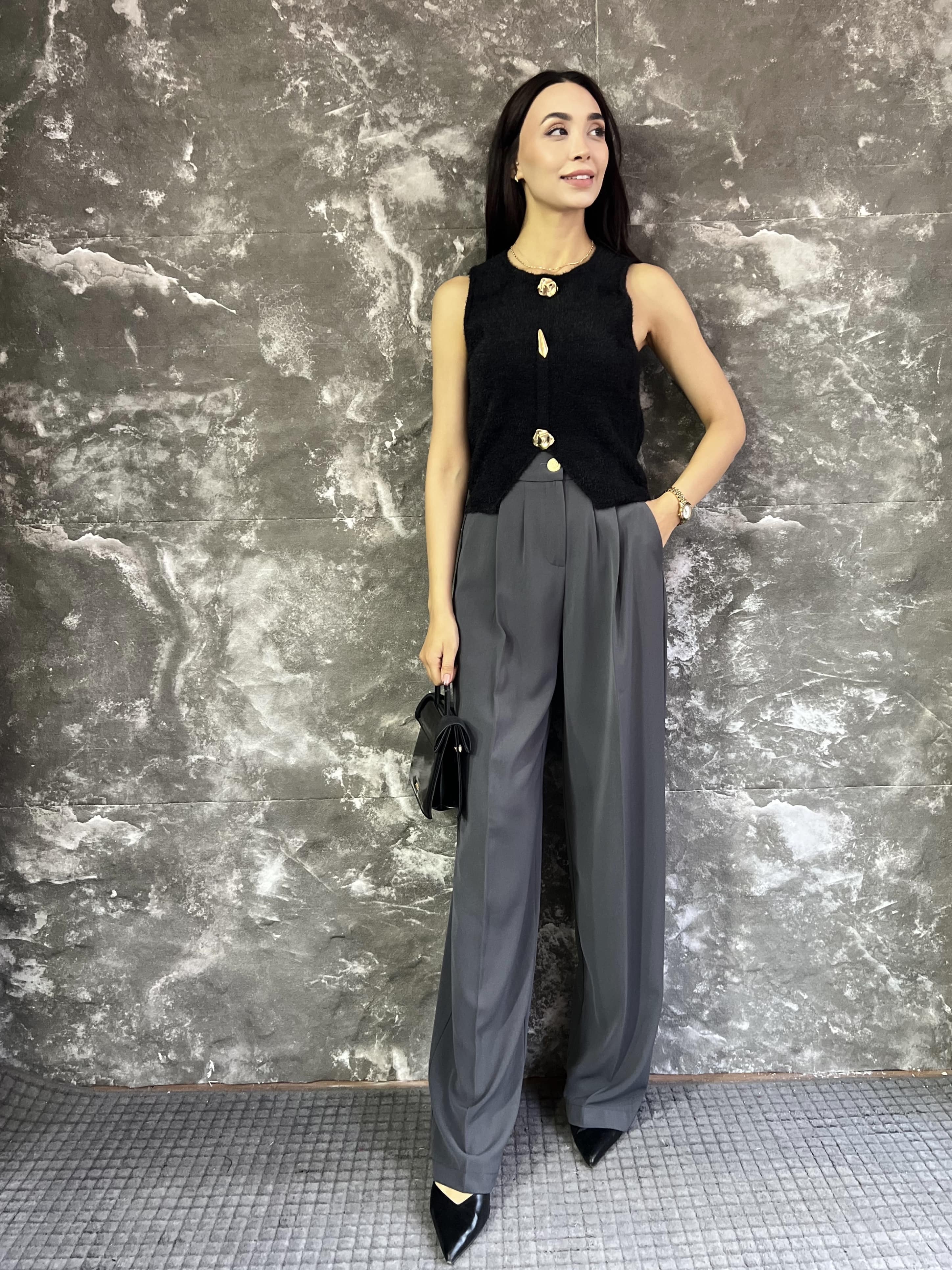 RETRO PREMIUM GOLD DÜĞMELİ PANTOLON