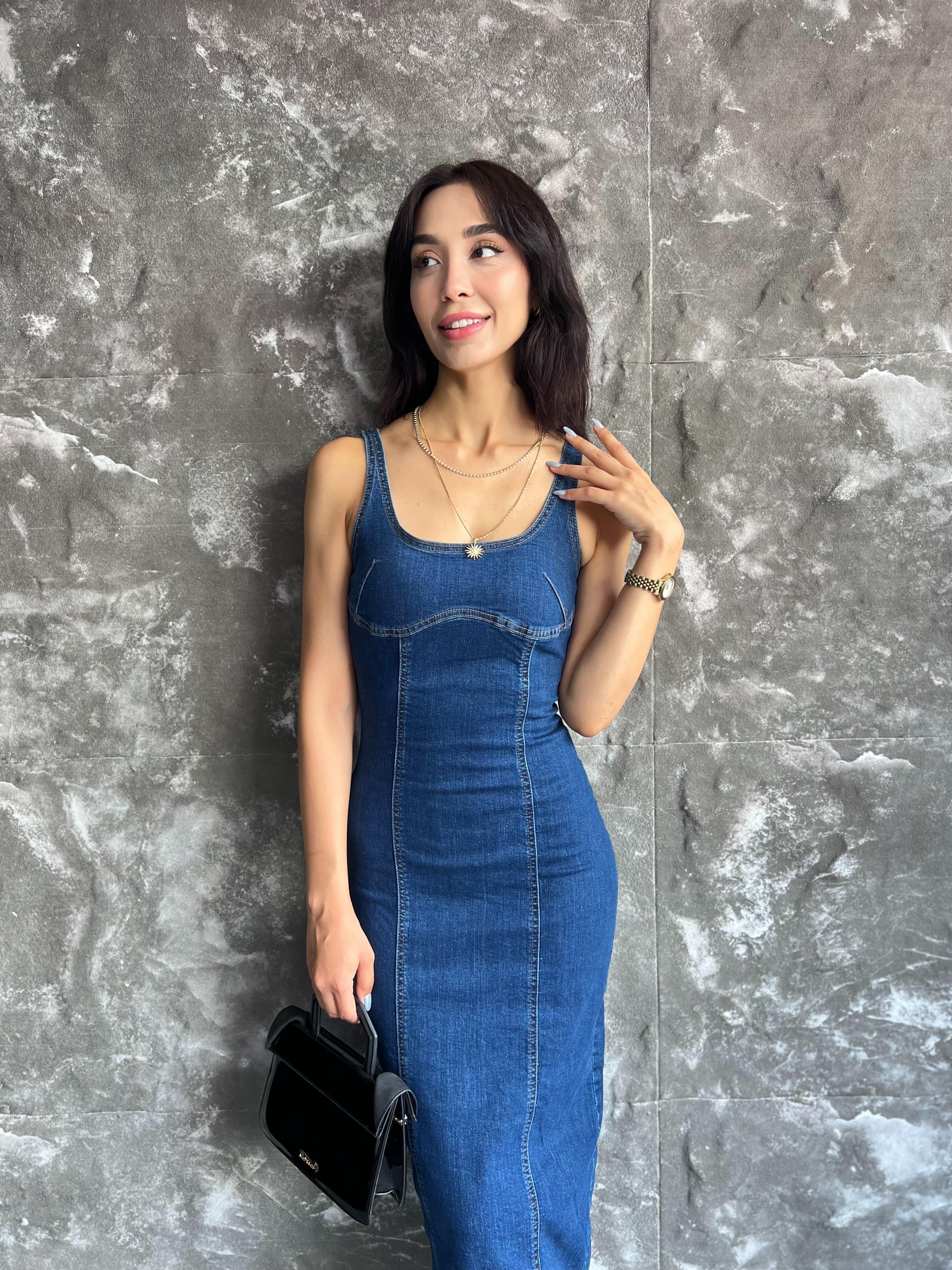 ALİNA PREMIUM JEAN ELBİSE