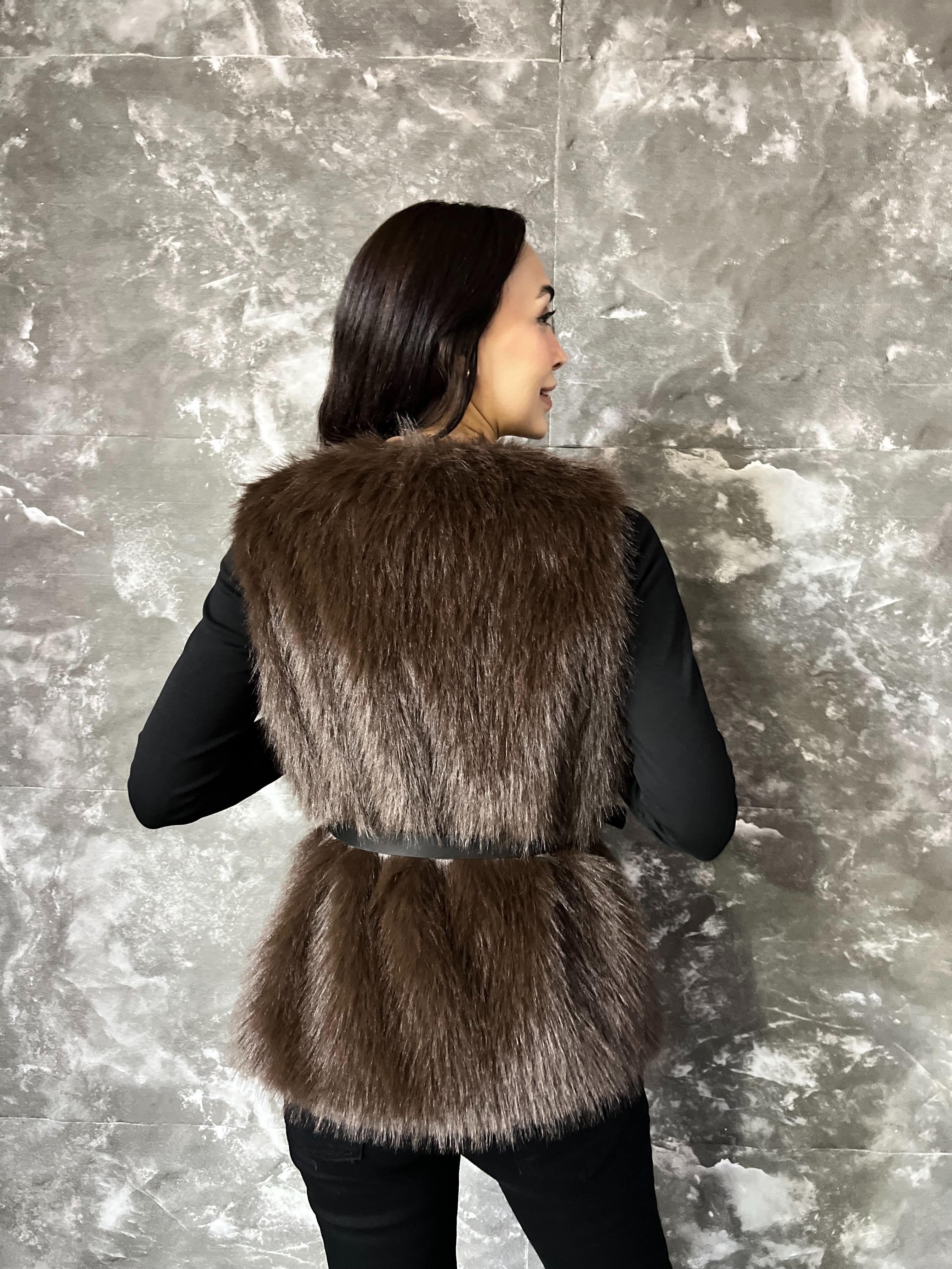 MSM PREMIUM KEMERLİ KÜRK YELEK