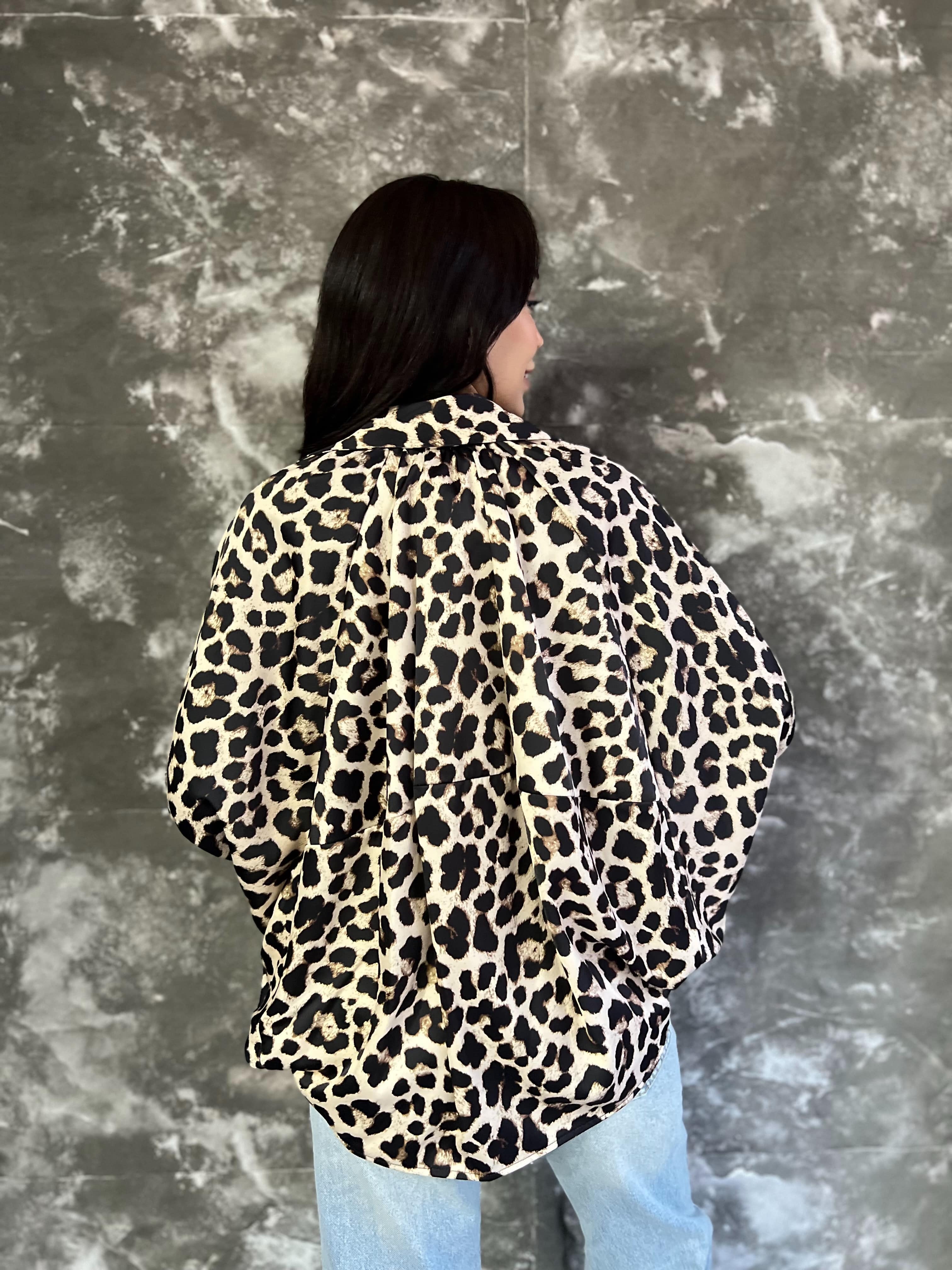 PERRY LEOPAR SATEN BOMBER CEKET