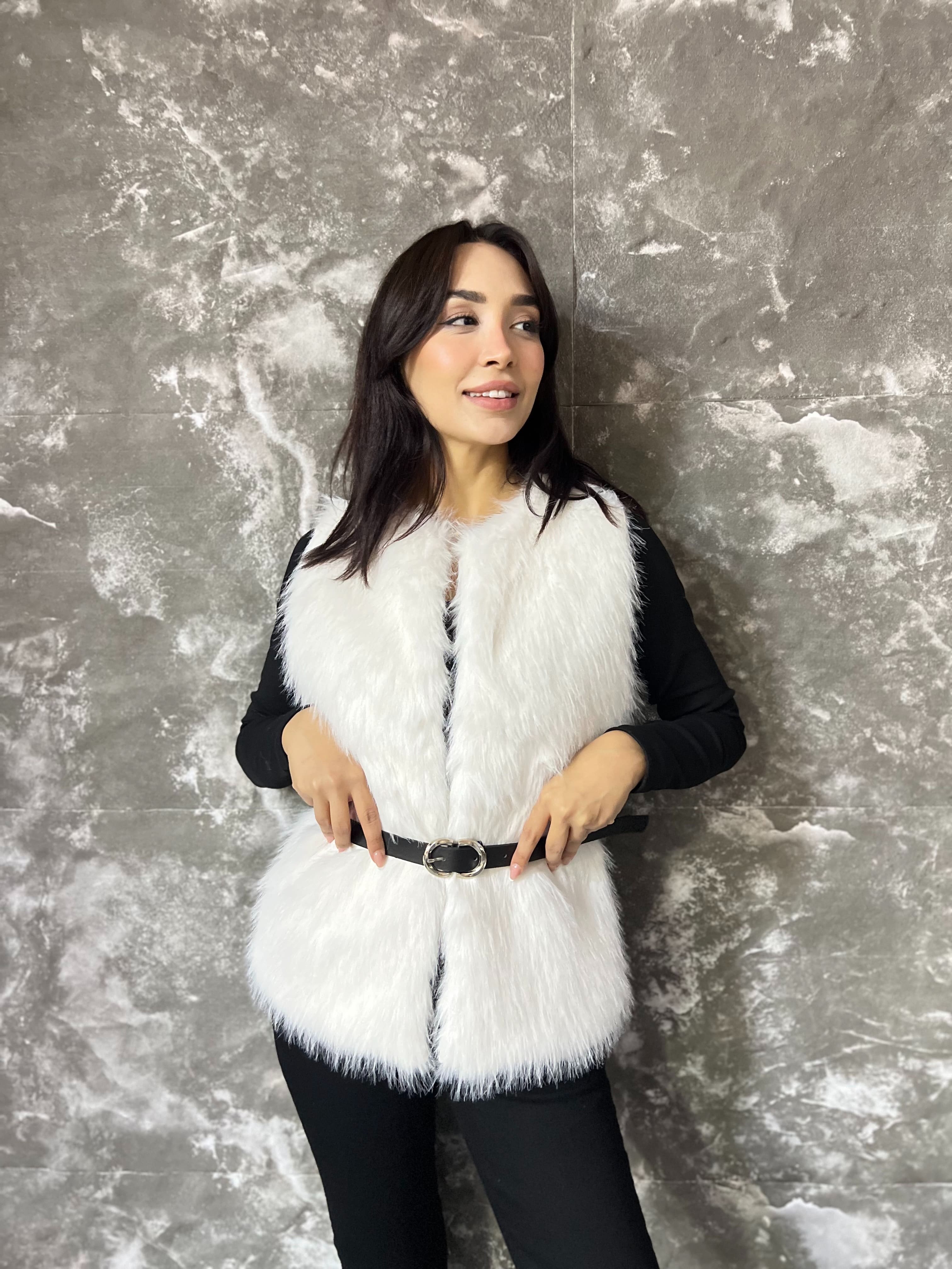 MSM PREMIUM KEMERLİ KÜRK YELEK