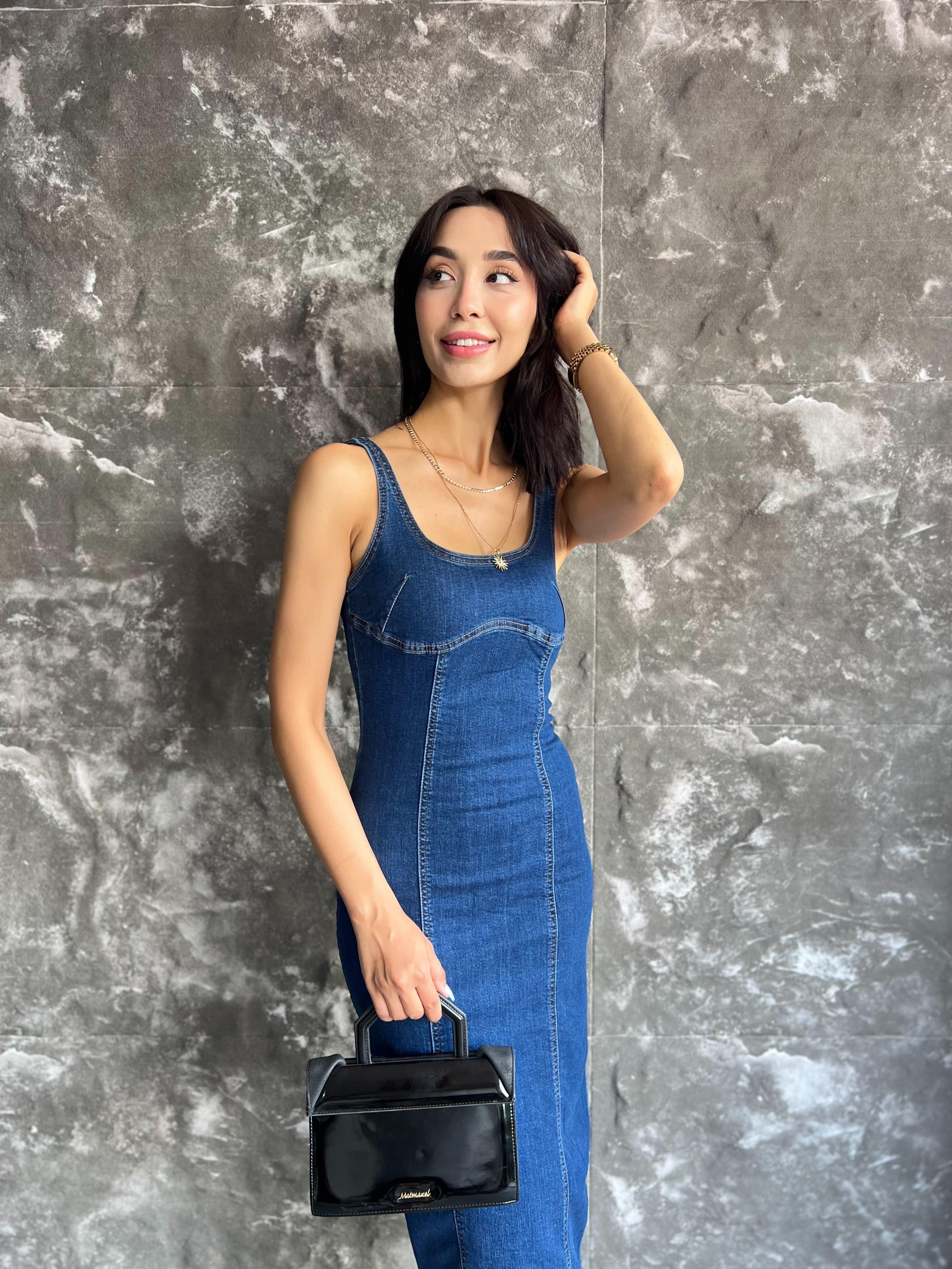 ALİNA PREMIUM JEAN ELBİSE