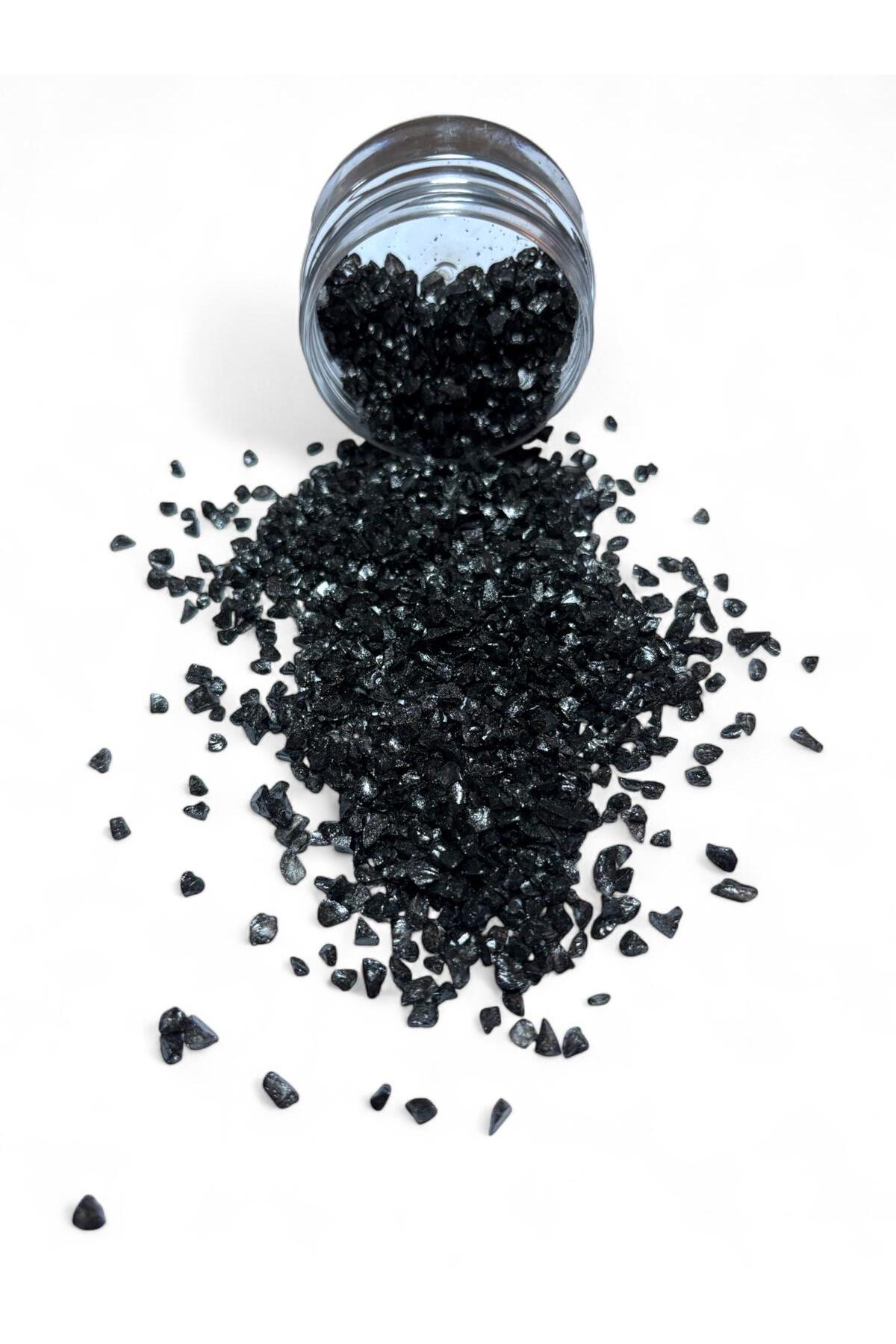 Parlak Cam Kırıkları 2-4 mm SİYAH 100 gr