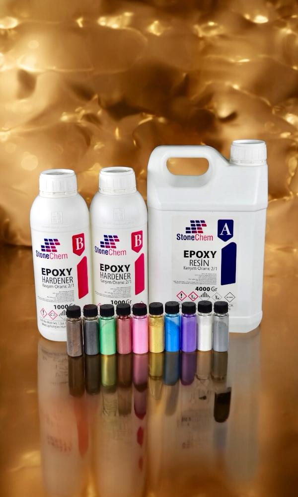 Ultra Şeffaf Epoksi Reçine 6 Kg Pigment Seti 10x20 ml Hobi Sanat Ahşap Magnet (SÜRPRİZ HEDİYE)