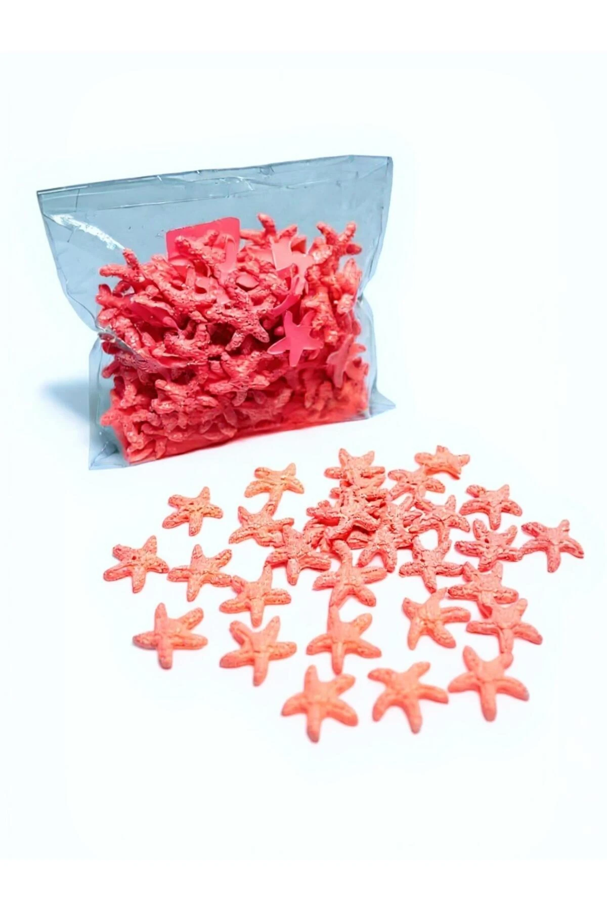 Tırtıklı Yıldız Mercan Rengi – 100’lü Set