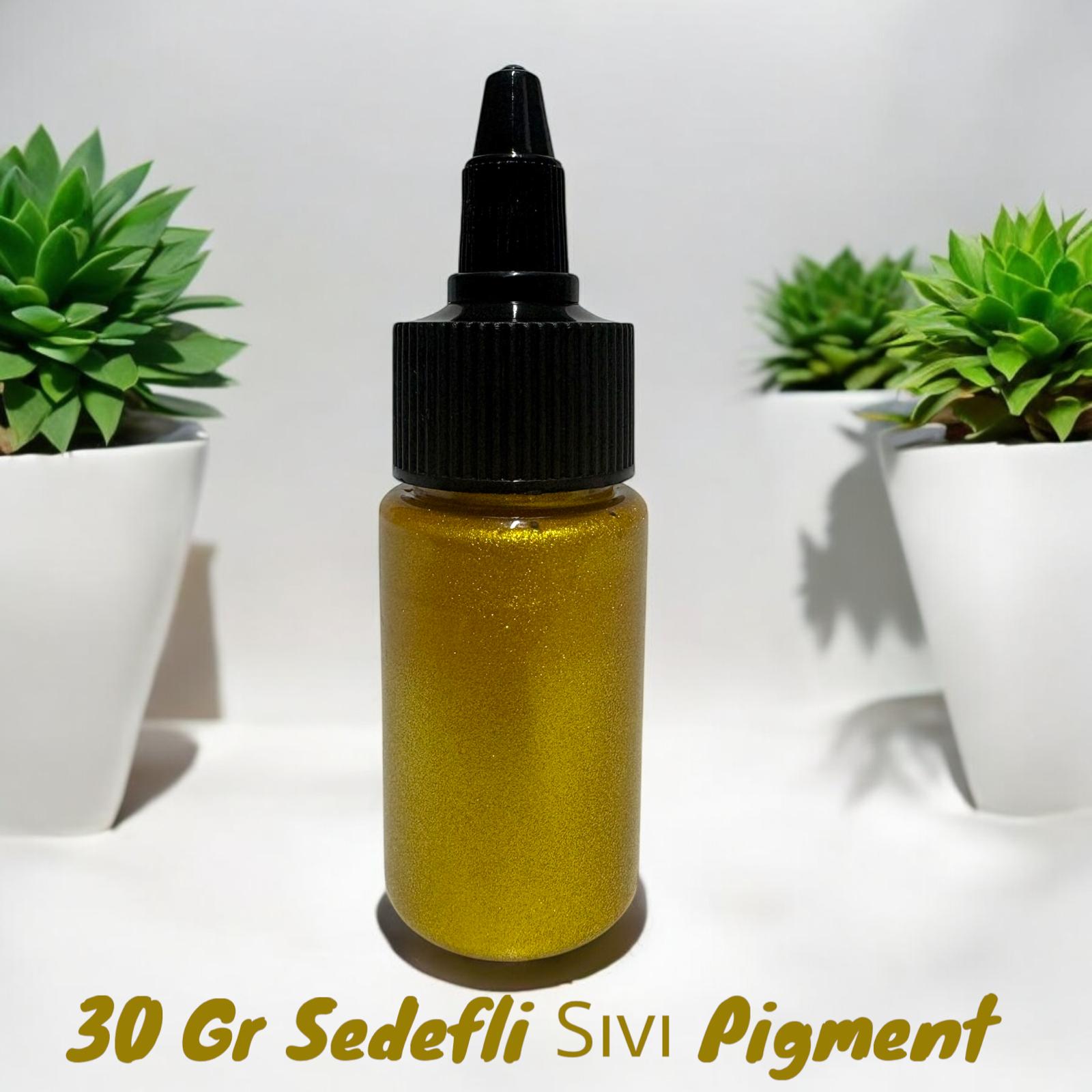 Epoksi Bazlı Gold-Varak Parlak Sıvı Sedefli Pigment 30 Gr Hobi,Sanat,Ahşap,Magnet