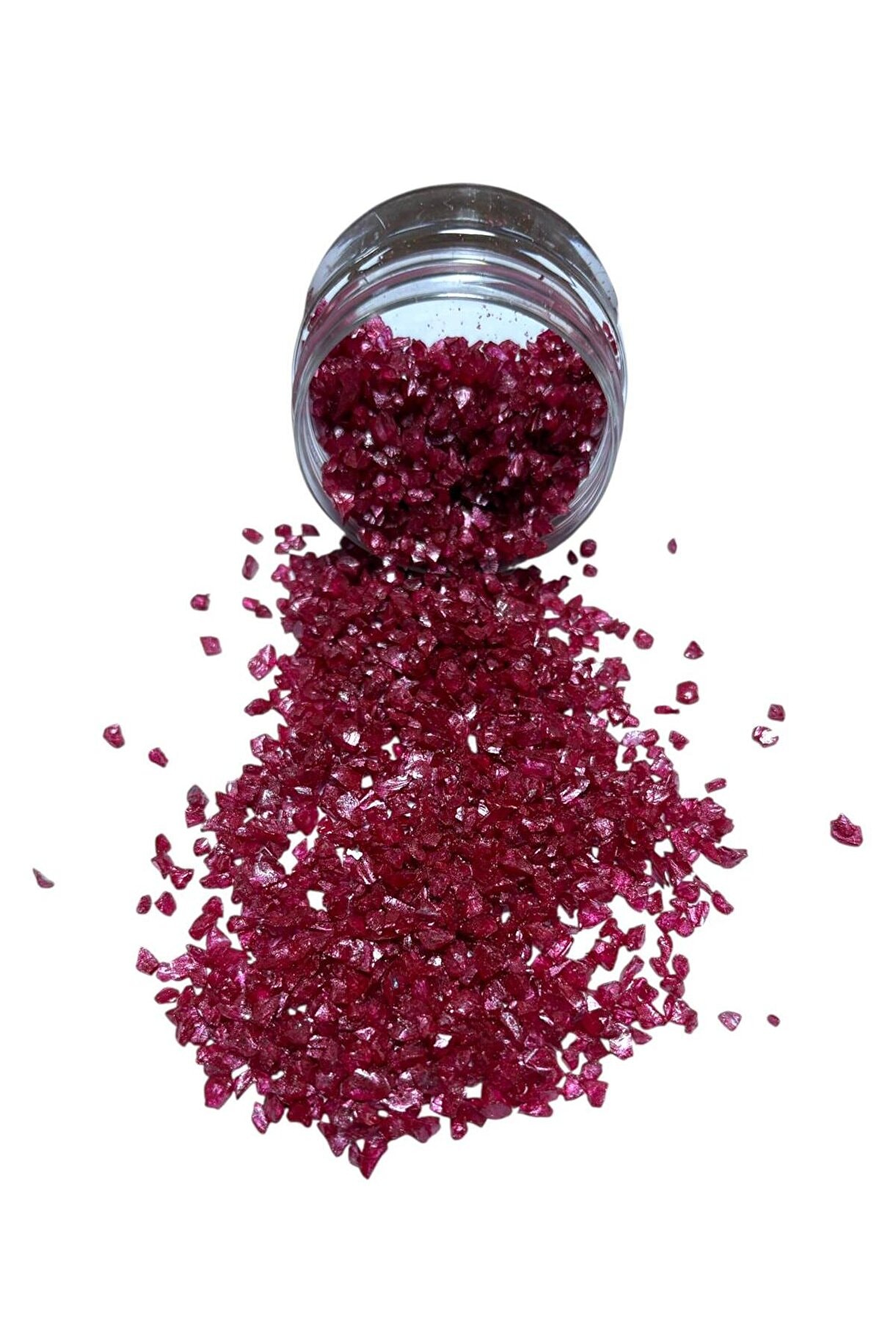 Parlak Cam Kırıkları 2-4 mm KIRMIZI 100 gr