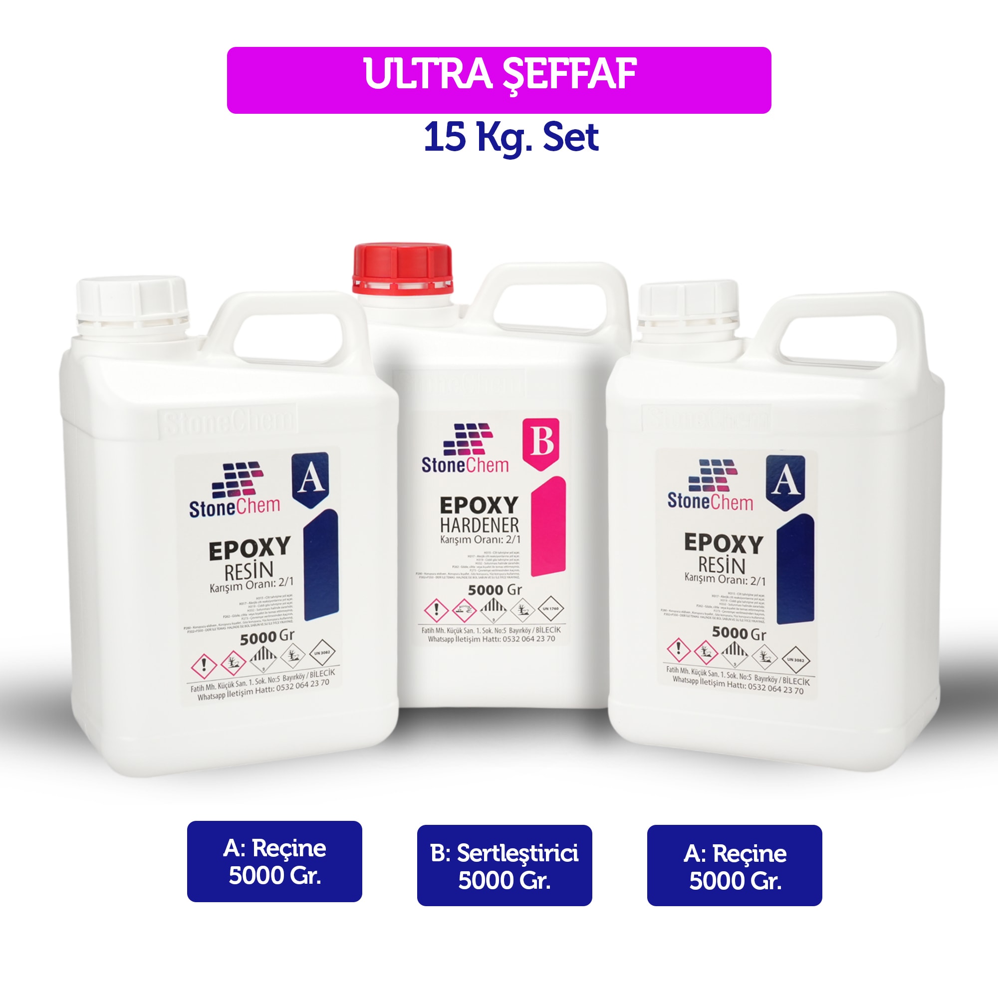 Ultra Şeffaf Epoksi Reçine 15 Kg Hobi Sanat Tepsi Magnet Ahşap Için