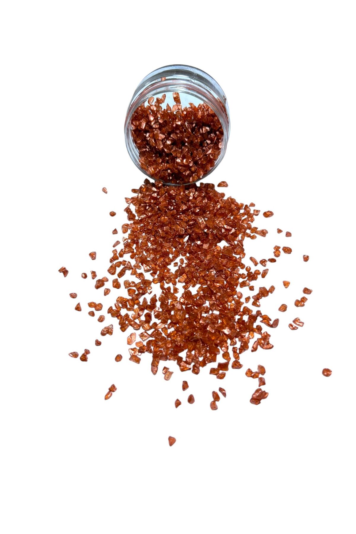 Parlak Cam Kırıkları 2-4 mm BAKIR 100 gr
