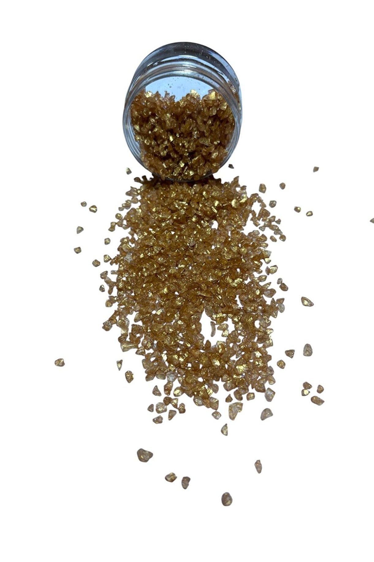 Parlak Cam Kırıkları 2-4 mm ANTİK ALTIN 100 gr
