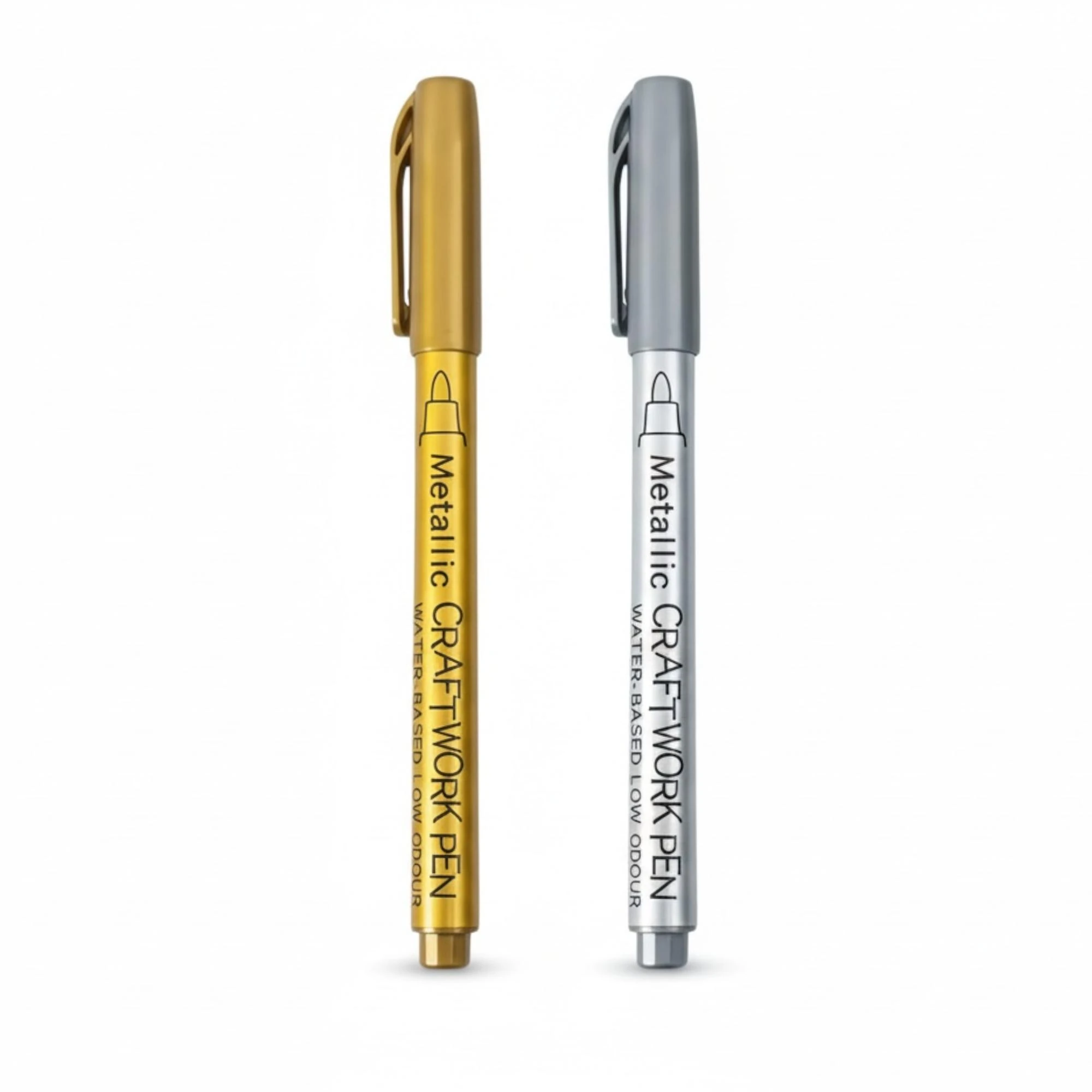 Stonechem 2 adet  metalic ve gümüş kalem yağlı sanatsal KALEM