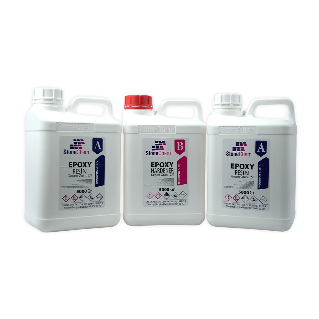 WoodPox Ahşap Şeffaf Epoksi Reçine – 15 kg (Yüksek Döküm, 3 cm)