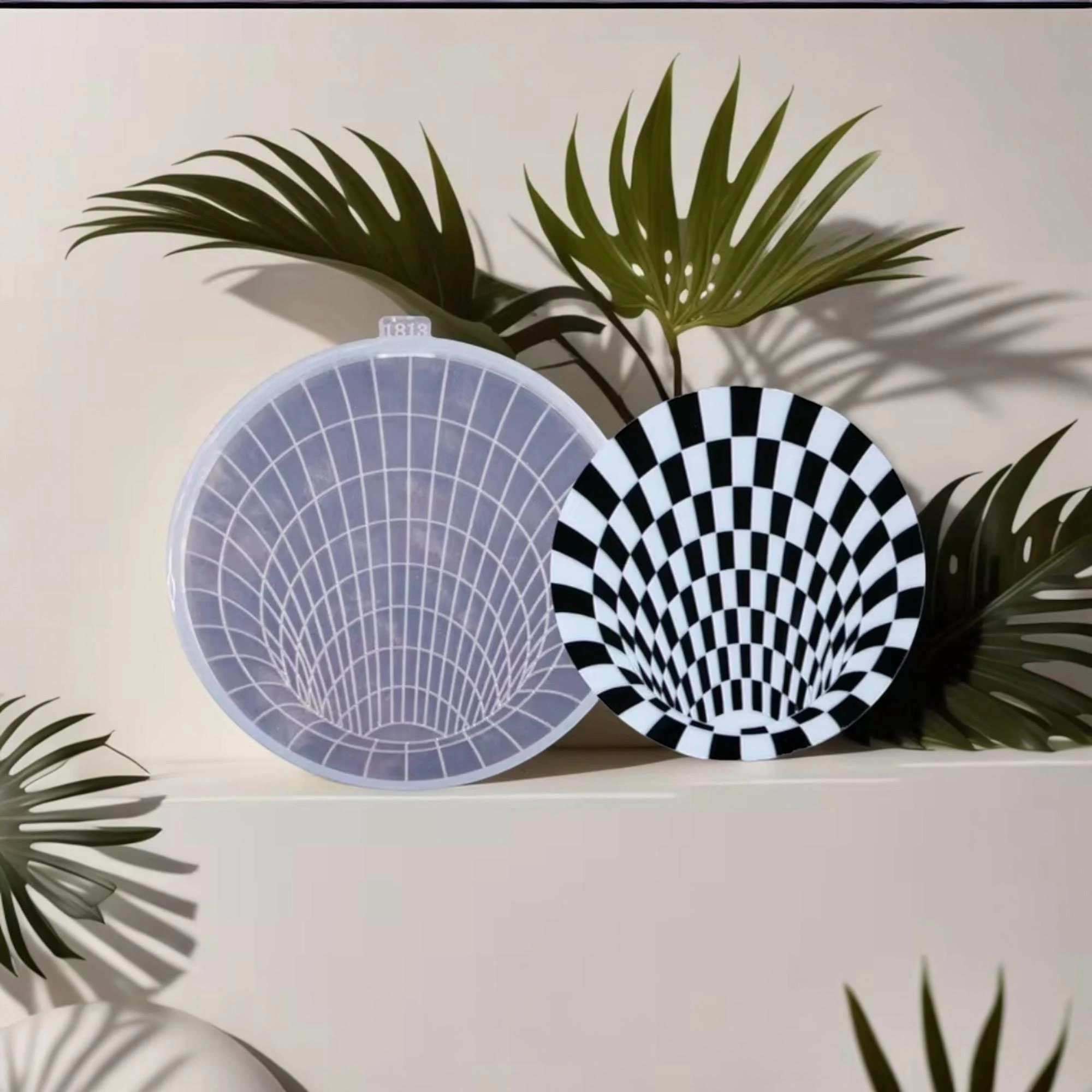 Stonechem 3 boyutlu yuvarlak bardak altlığı