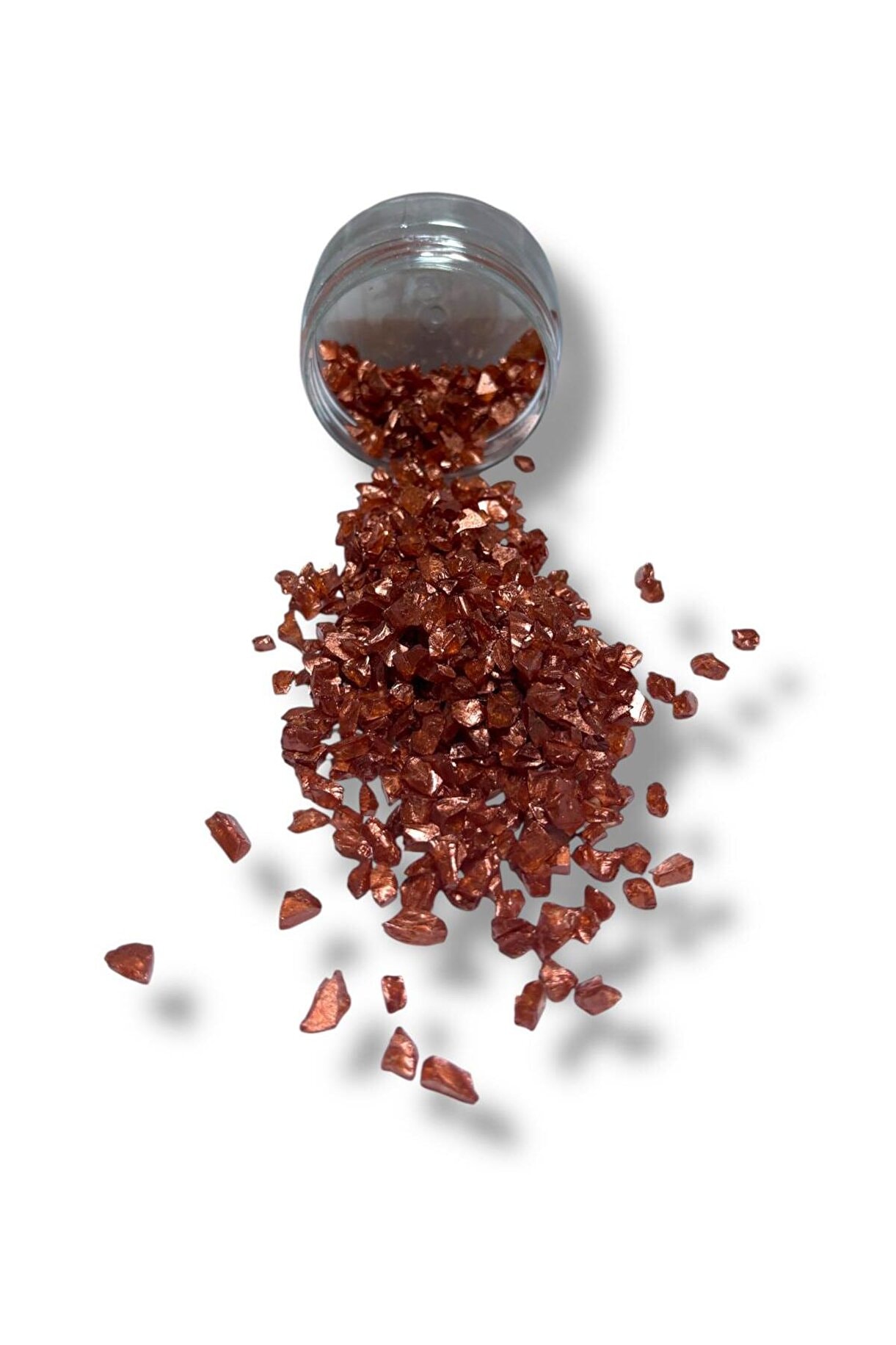 Parlak Cam Kırıkları 4-8 mm BAKIR 100 gr