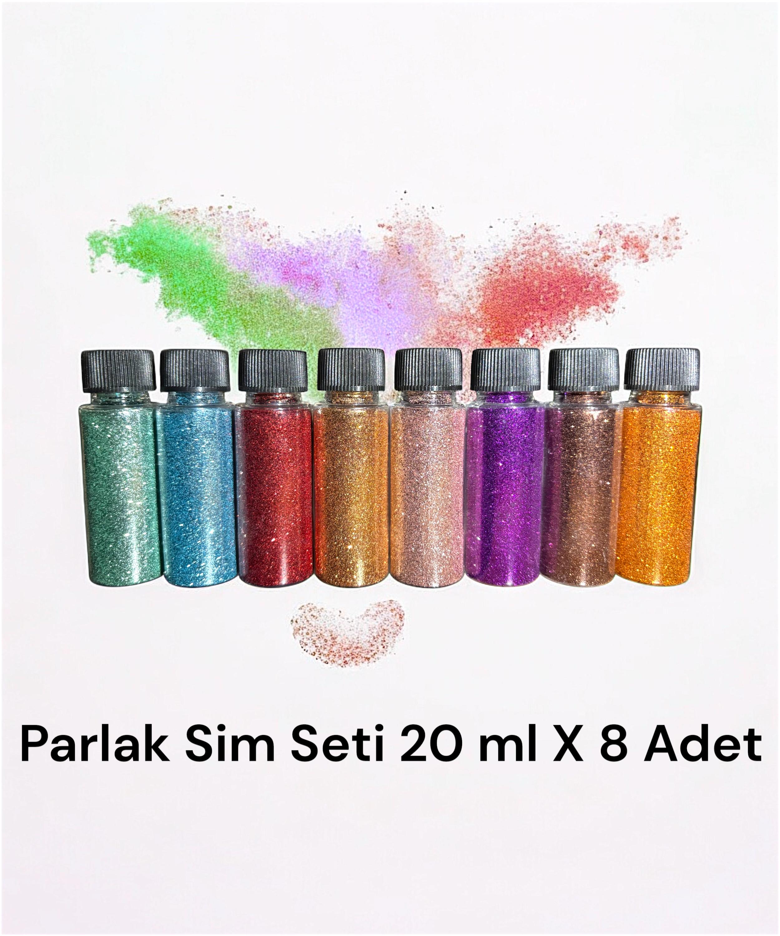 Yüksek Parlaklık Sim Seti 20 ml X 8 Adet Canlı Renkler