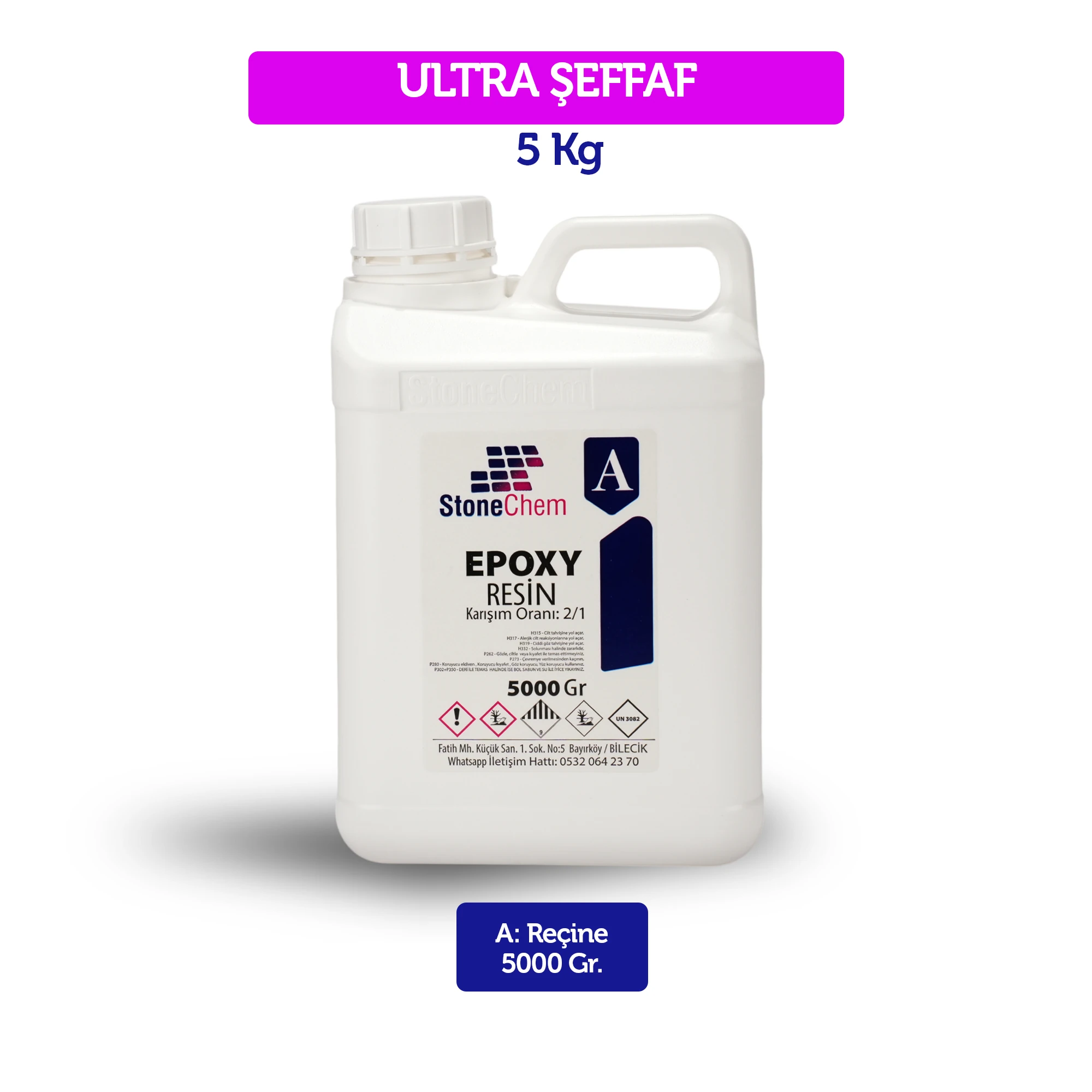 Ultra Şeffaf Epoksi Reçine – 5 kg (Sertleştirici Hariç)