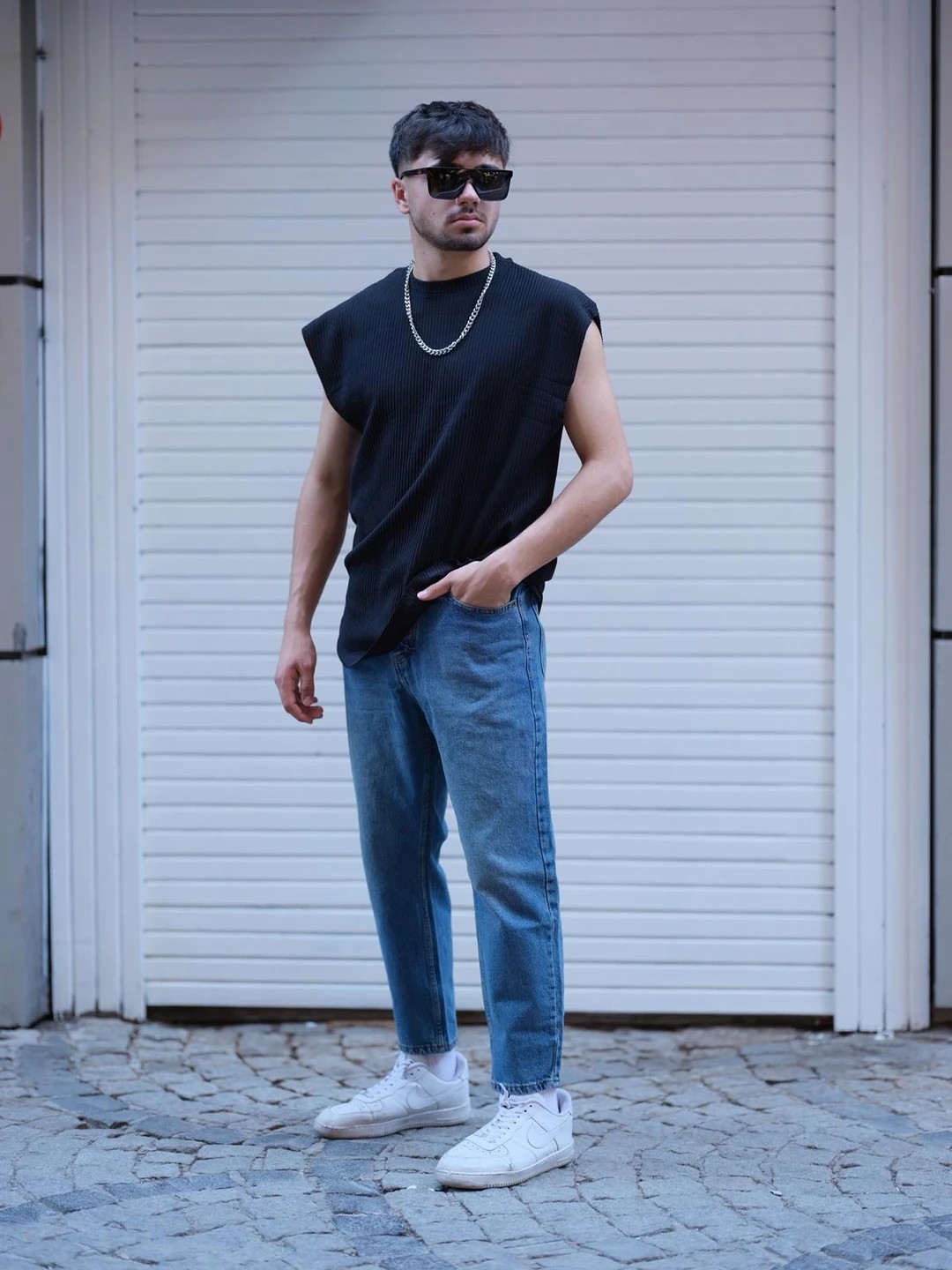 Sıfır Kol Fitilli T-shirt