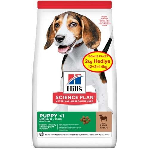 Hill's SP Kuzulu ve Pirinçli Orta Irk Yavru Köpek Maması 14KG